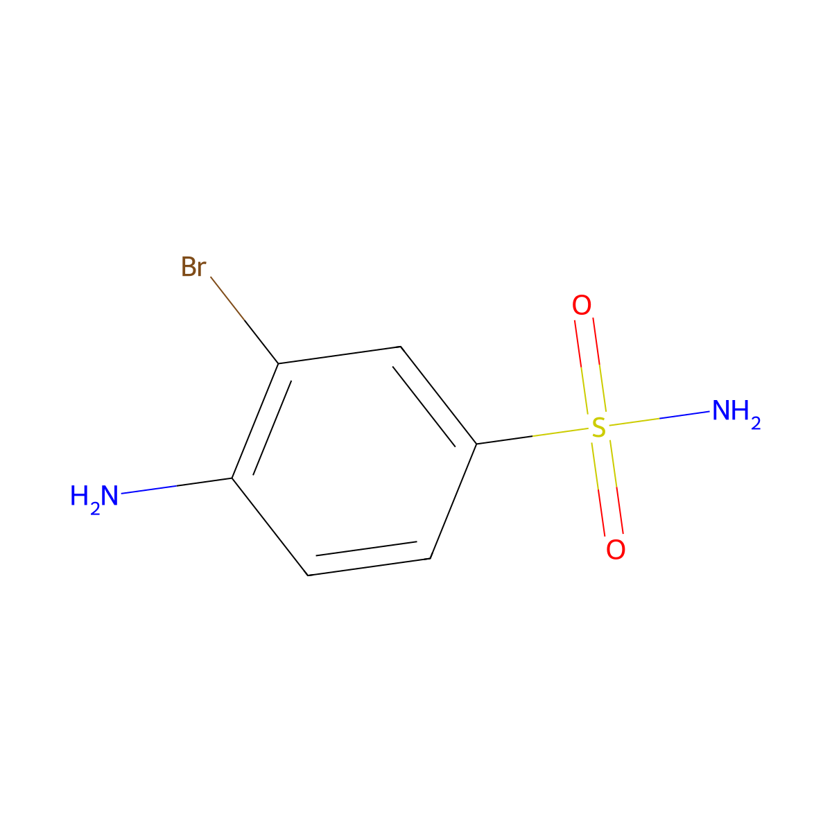 4-Amino-3-bromobenzene-1-sulfonamide molecular structure, CAS 53297-69-1