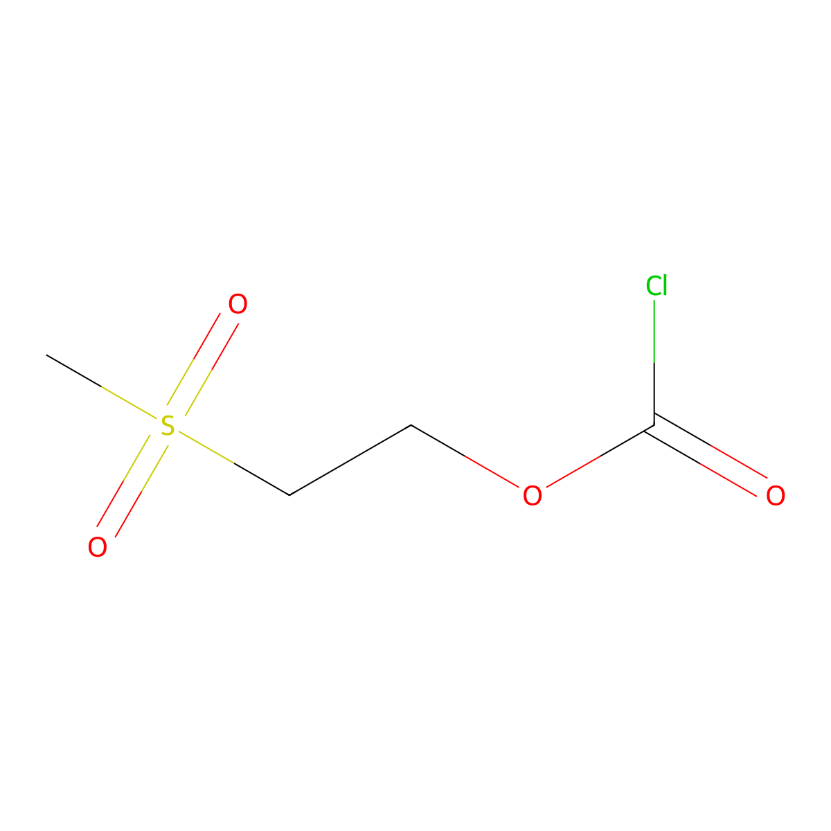Carbonochloridic acid, 2-(methylsulfonyl)ethyl ester molecular structure, CAS 53298-29-6