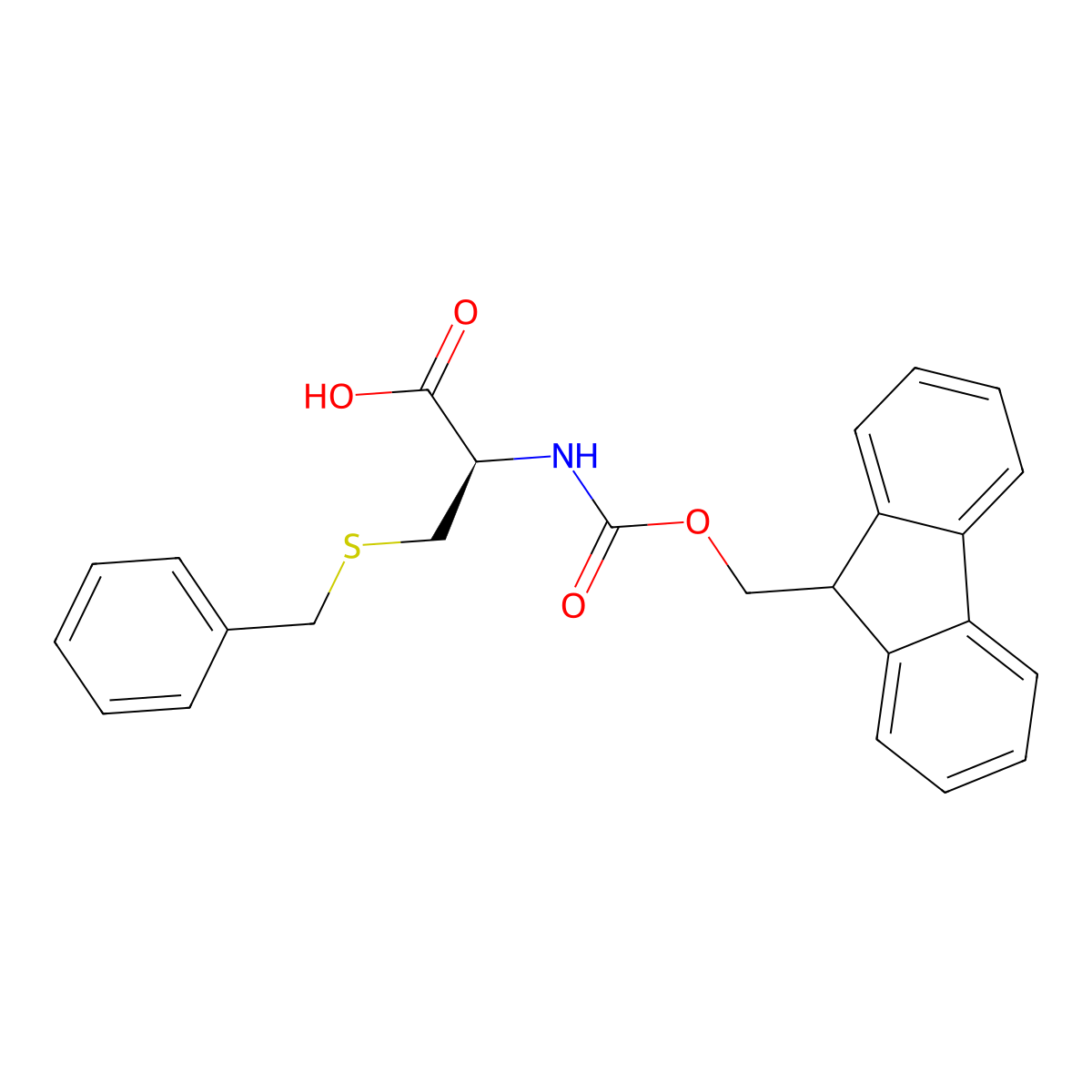 Fmoc-S-benzyl-L-cysteine molecular structure, CAS 53298-33-2