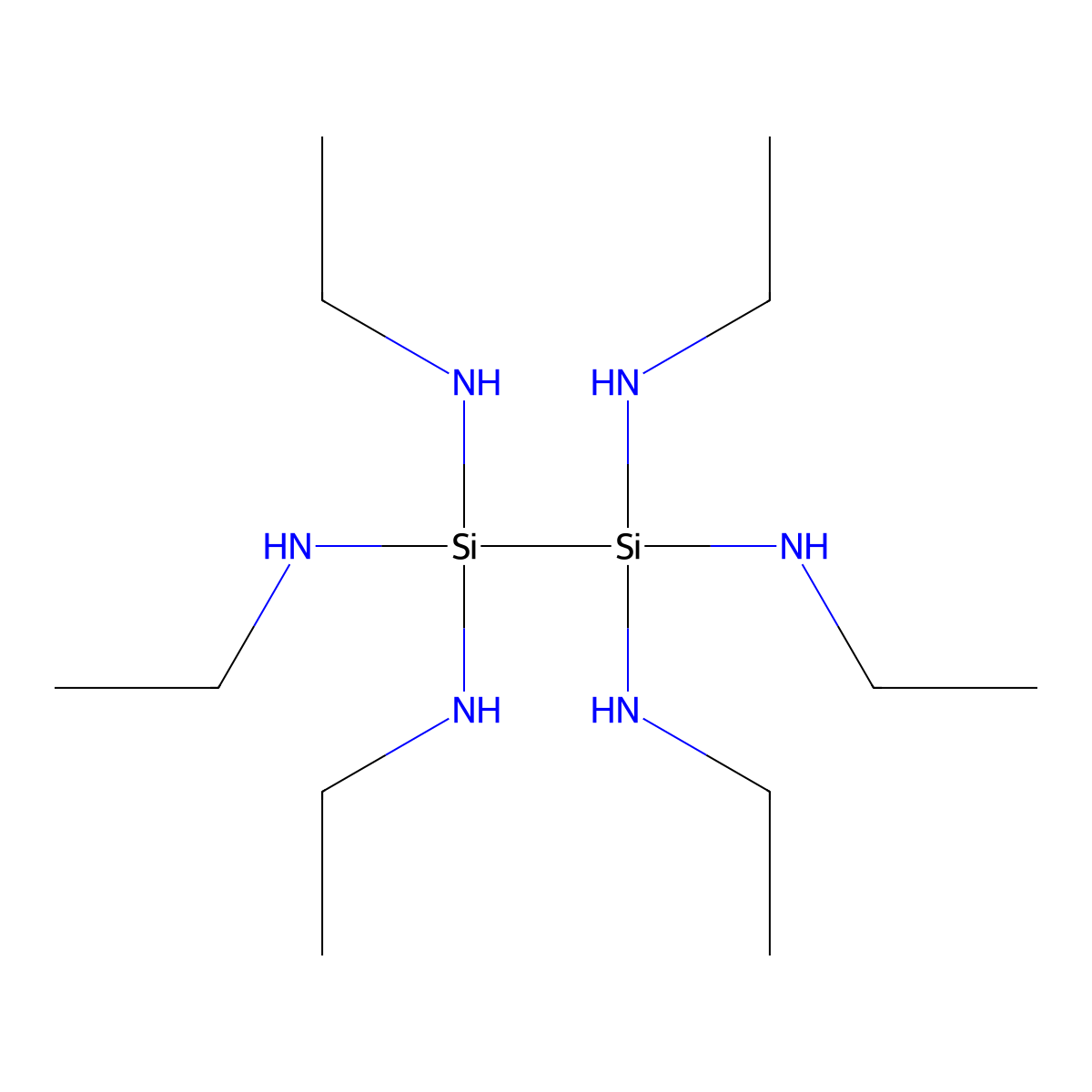 Hexakisethylaminodisilane molecular structure, CAS 532980-53-3