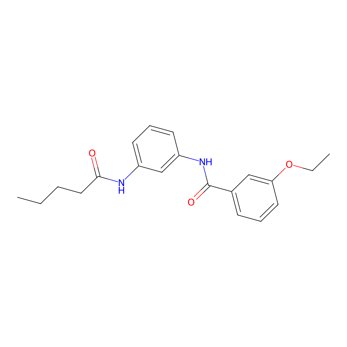 3-ethoxy-N-[3-(pentanoylamino)phenyl]benzamide molecular structure, CAS 532981-08-1