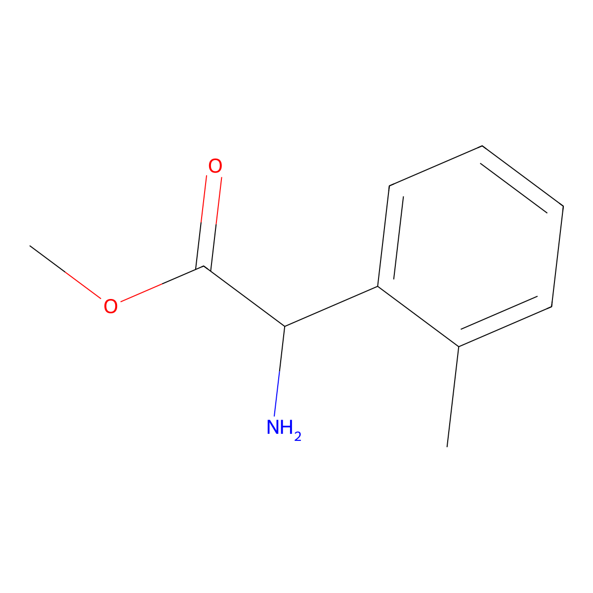 Methyl 2-amino-2-(2-methylphenyl)acetate molecular structure, CAS 532986-35-9