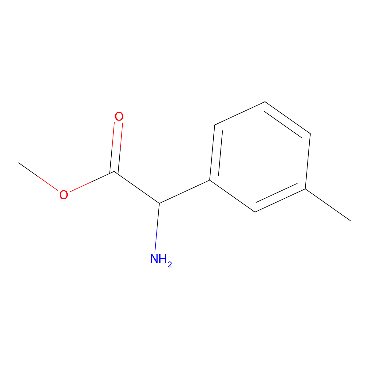 Methyl 2-amino-2-(3-methylphenyl)acetate molecular structure, CAS 532986-37-1