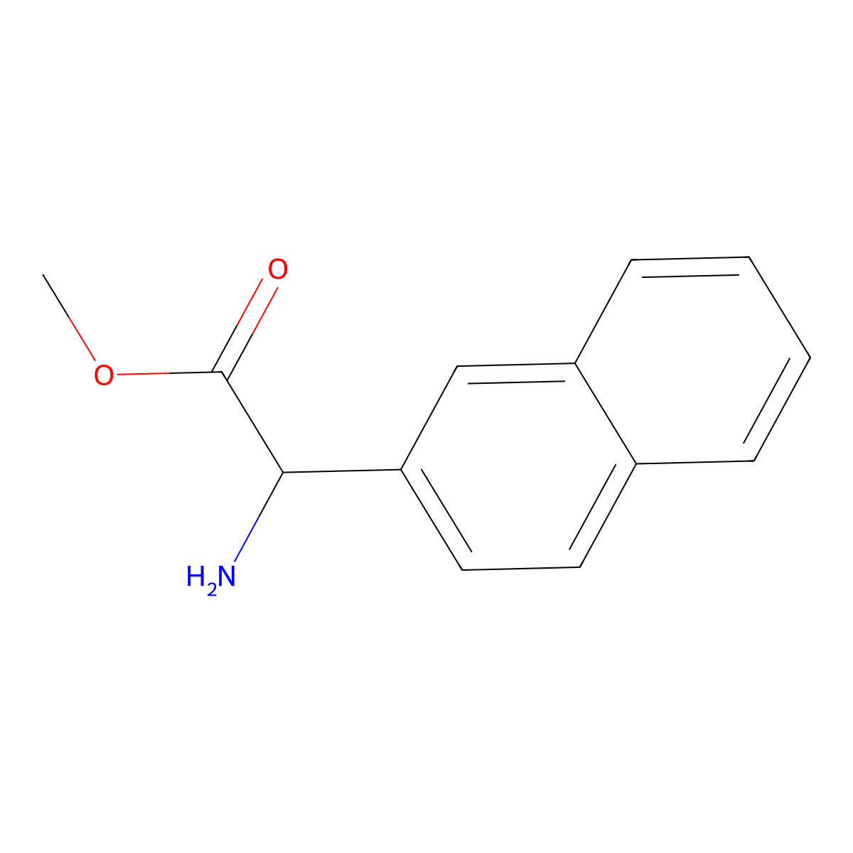 Methyl 2-amino-2-(naphthalen-2-yl)acetate molecular structure, CAS 532987-13-6