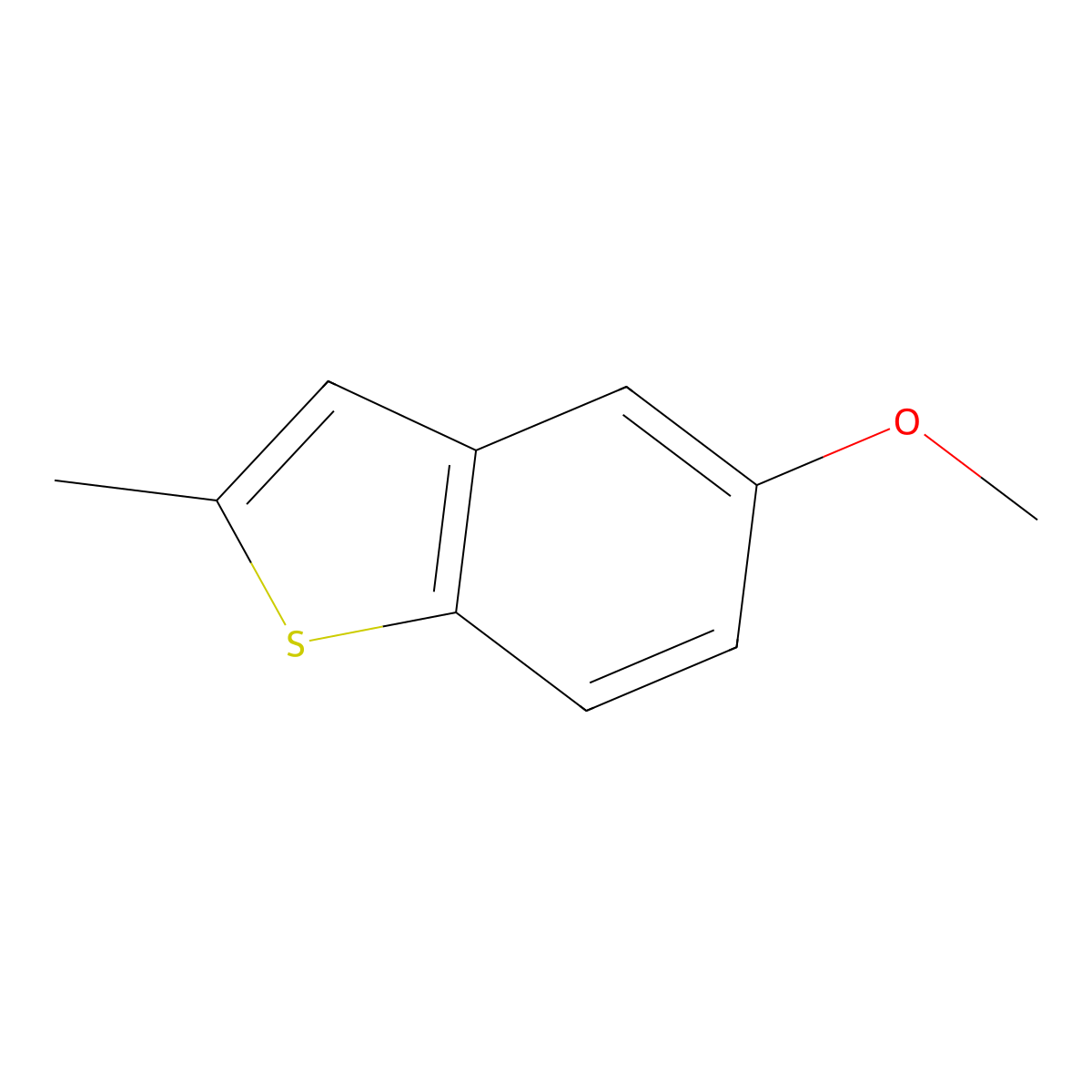 5-Methoxy-2-methylbenzo[b]thiophene molecular structure, CAS 53299-66-4
