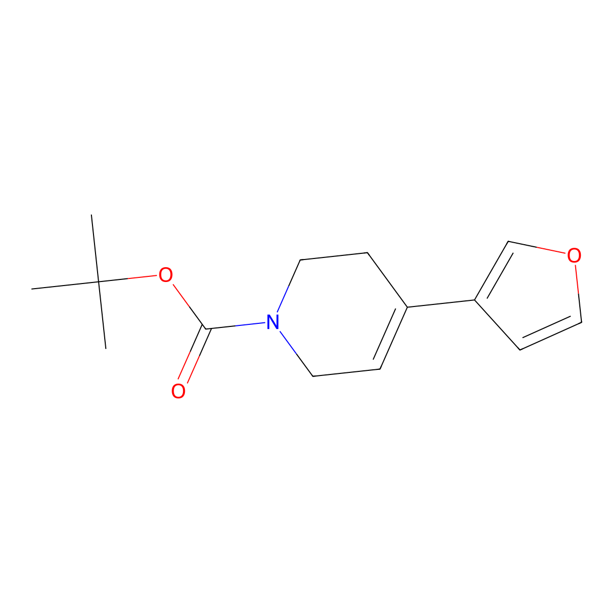 4-(3-Furanyl)-3,6-dihydro-1(2H)-pyridinecarboxylic acid tert-butyl ester molecular structure, CAS 532991-47-2