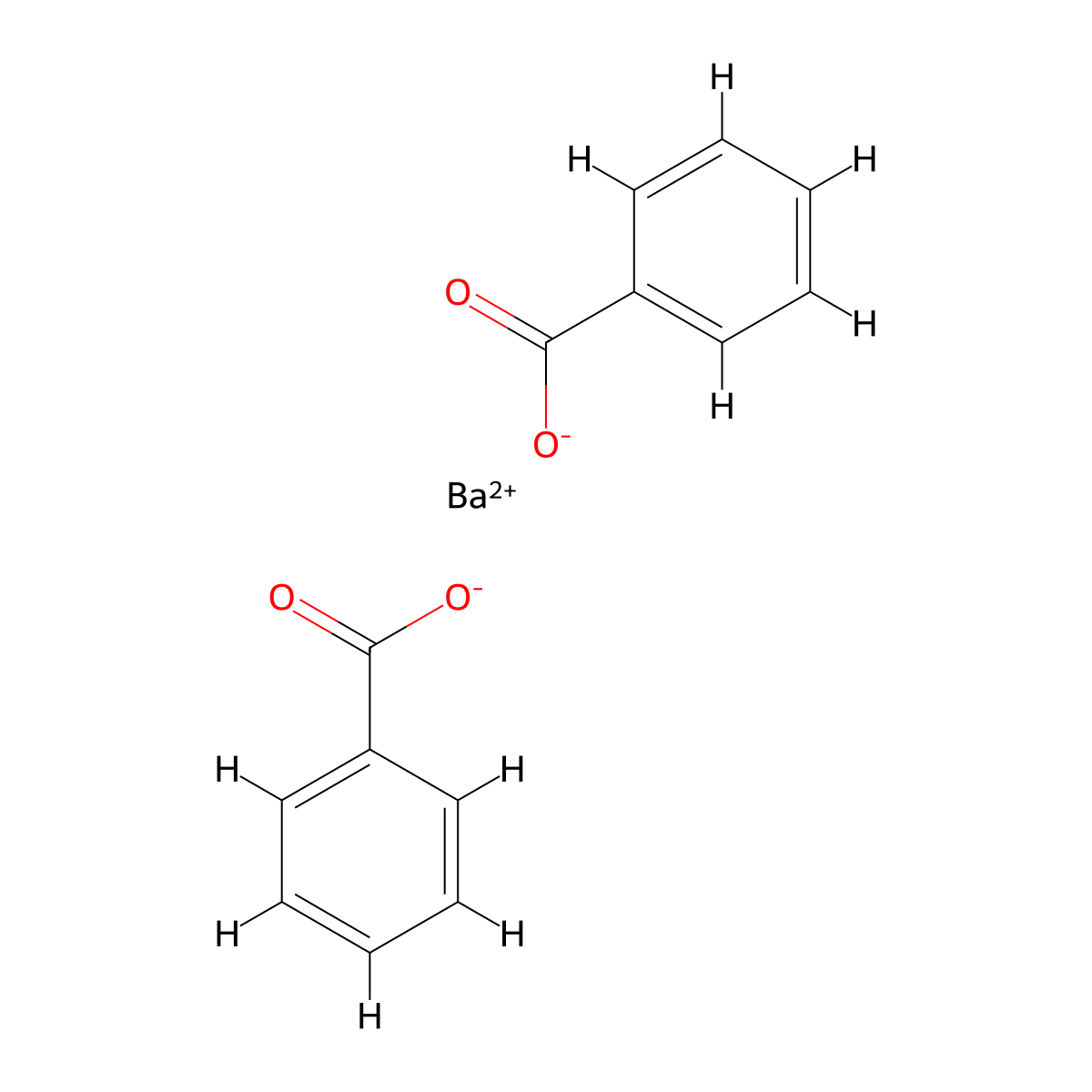 Barium benzoate molecular structure, CAS 533-00-6