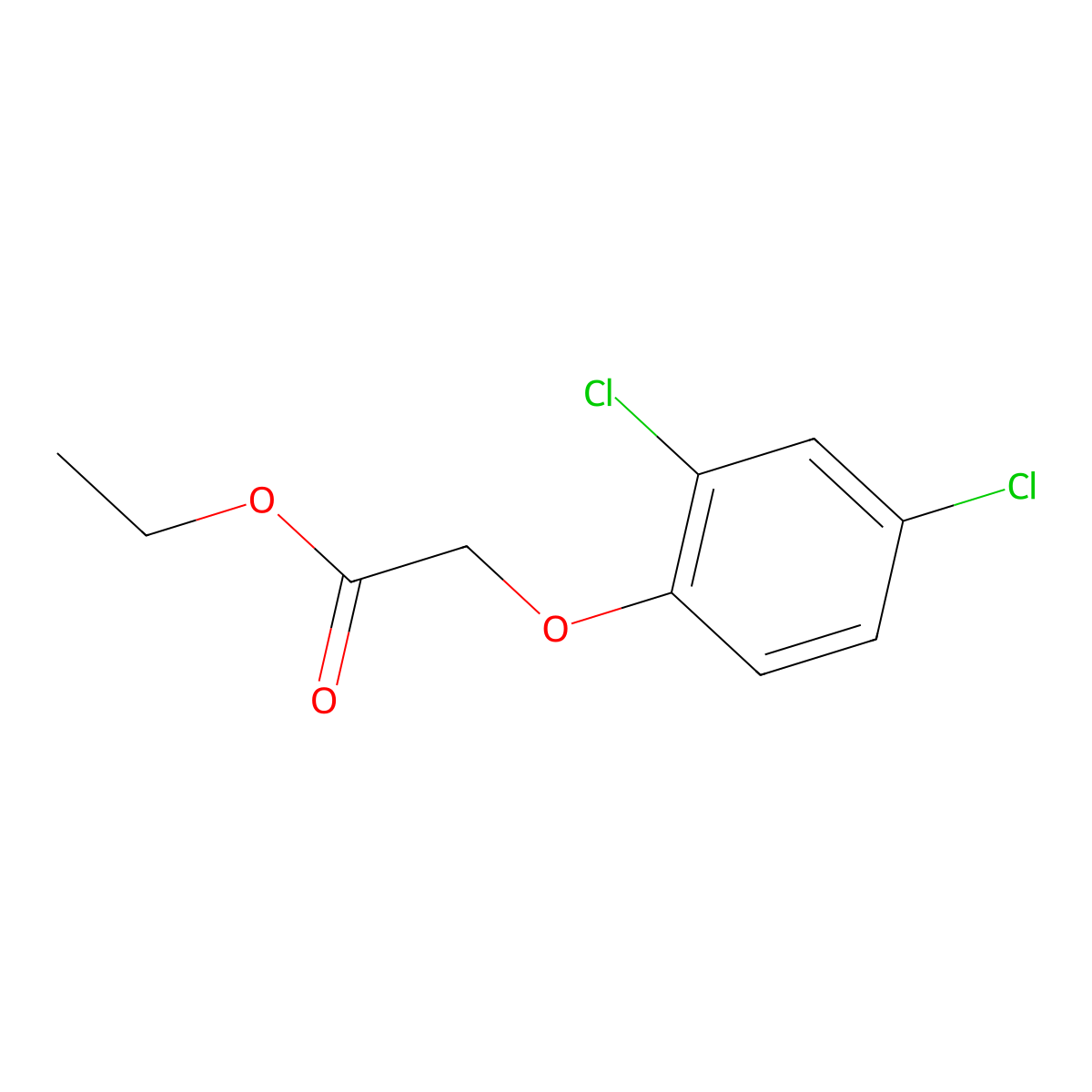 2,4-D-ethyl molecular structure, CAS 533-23-3