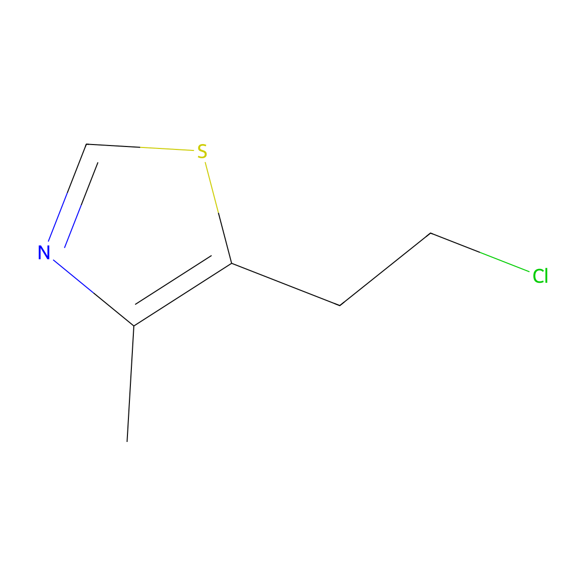 Clomethiazole molecular structure, CAS 533-45-9