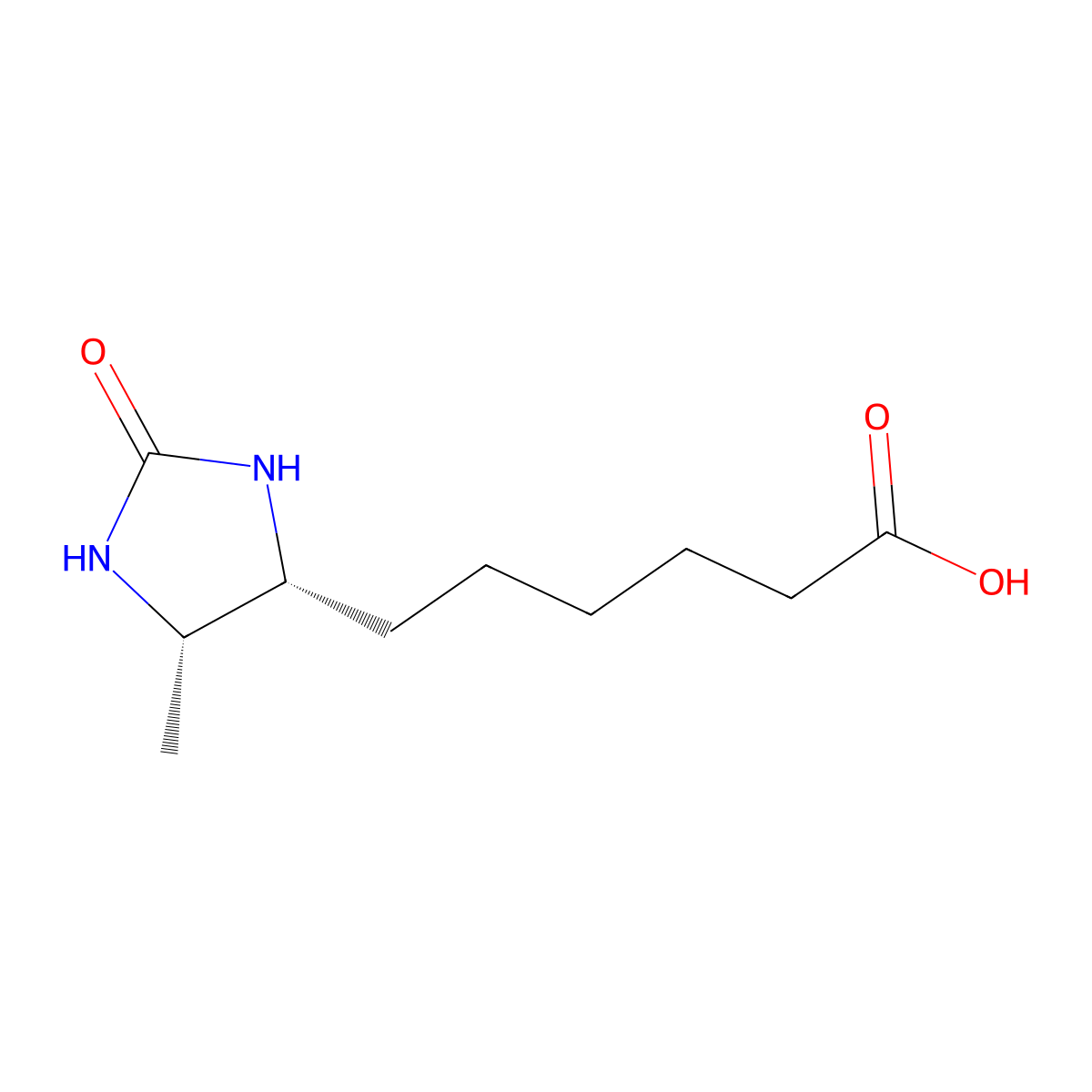Desthiobiotin molecular structure, CAS 533-48-2