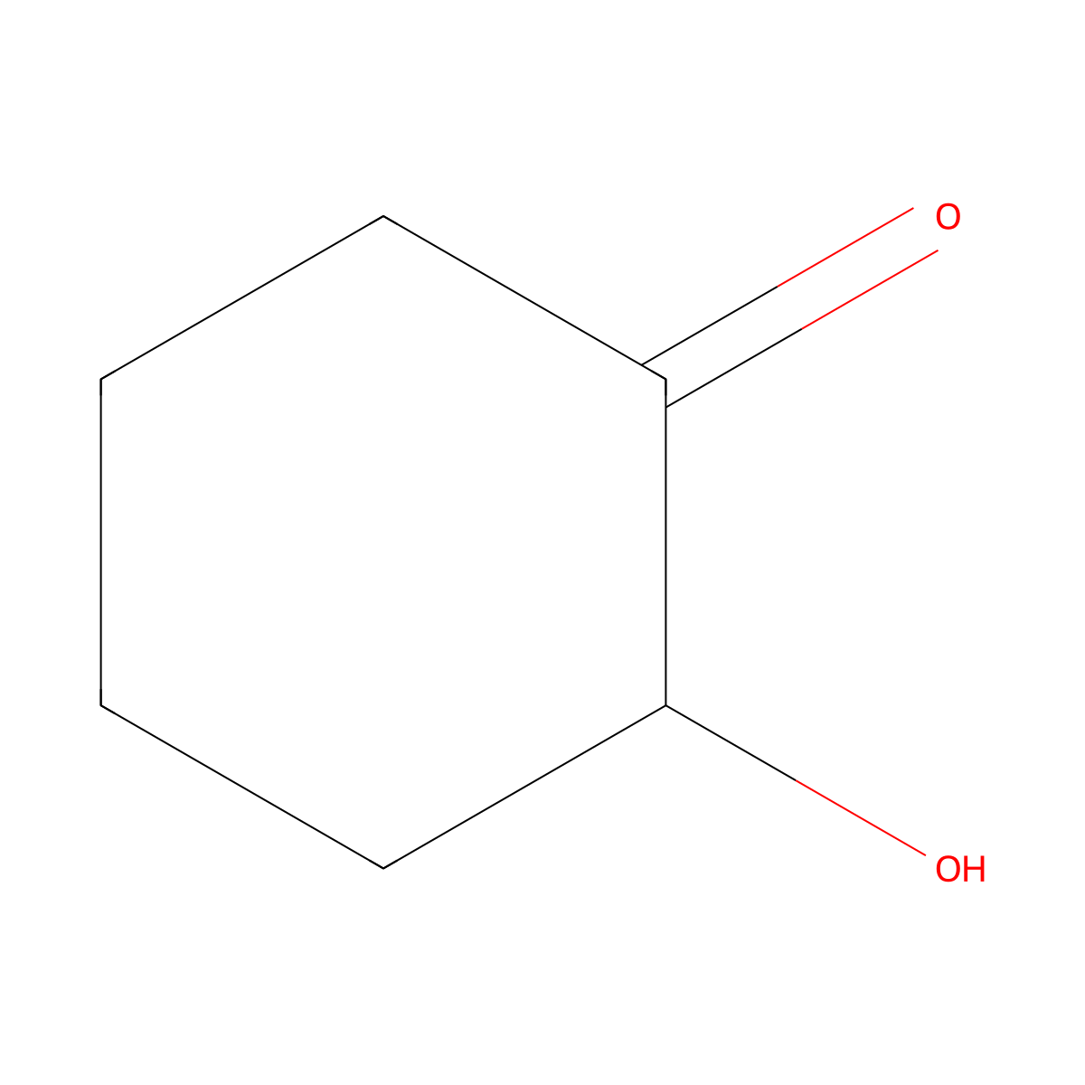 Cyclohexanone, 2-hydroxy- molecular structure, CAS 533-60-8