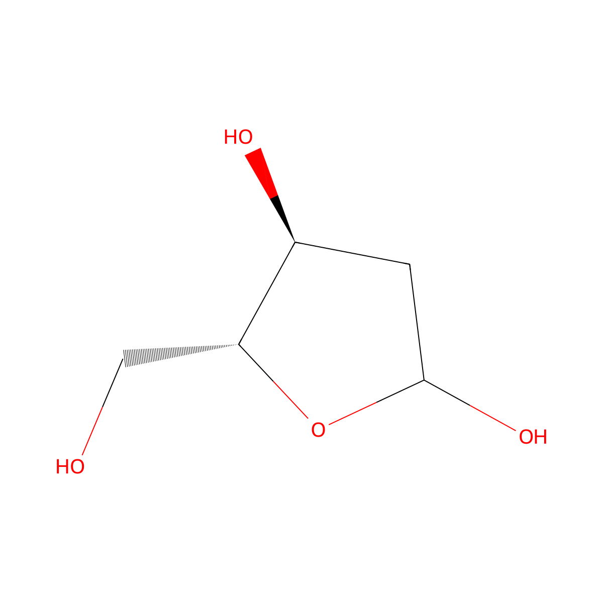 Deoxyribose molecular structure, CAS 533-67-5