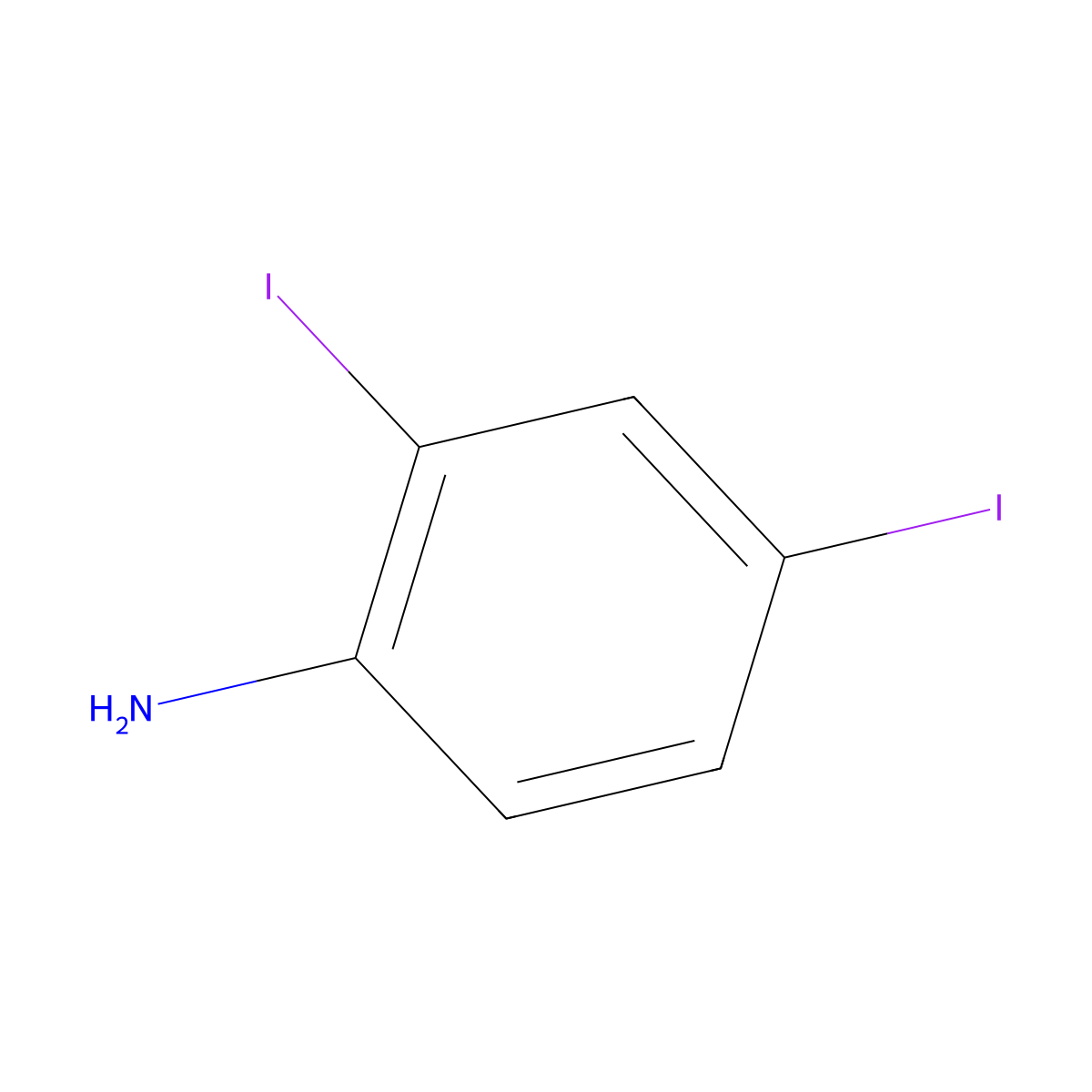 2,4-Diiodoaniline molecular structure, CAS 533-70-0
