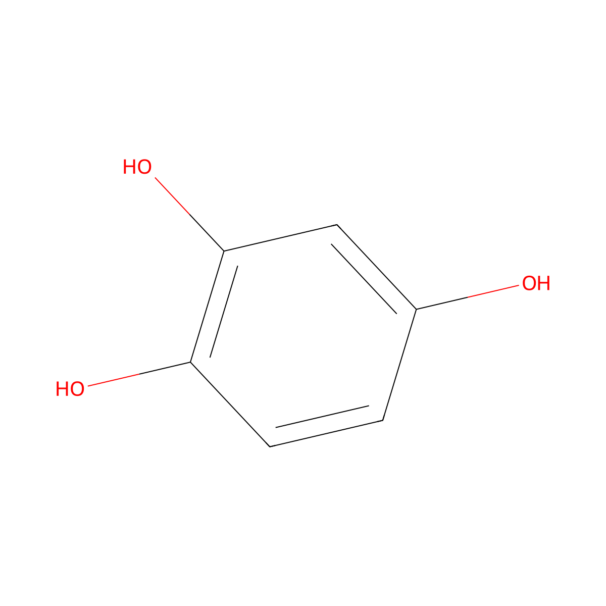1,2,4-Benzenetriol molecular structure, CAS 533-73-3
