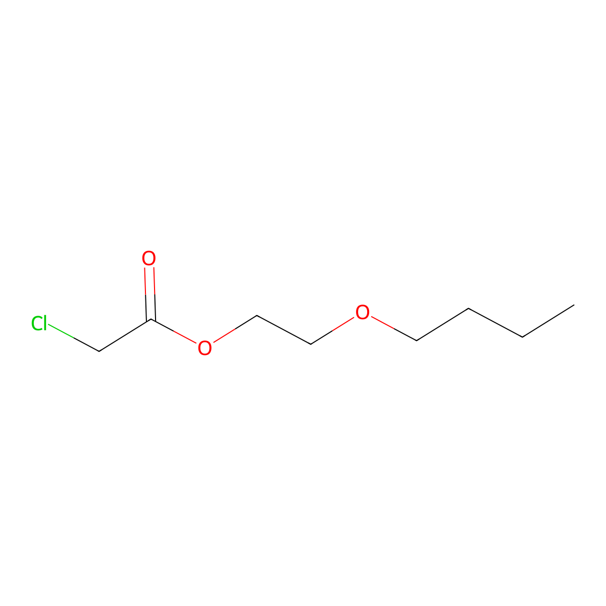 2-Butoxyethyl chloroacetate molecular structure, CAS 5330-17-6