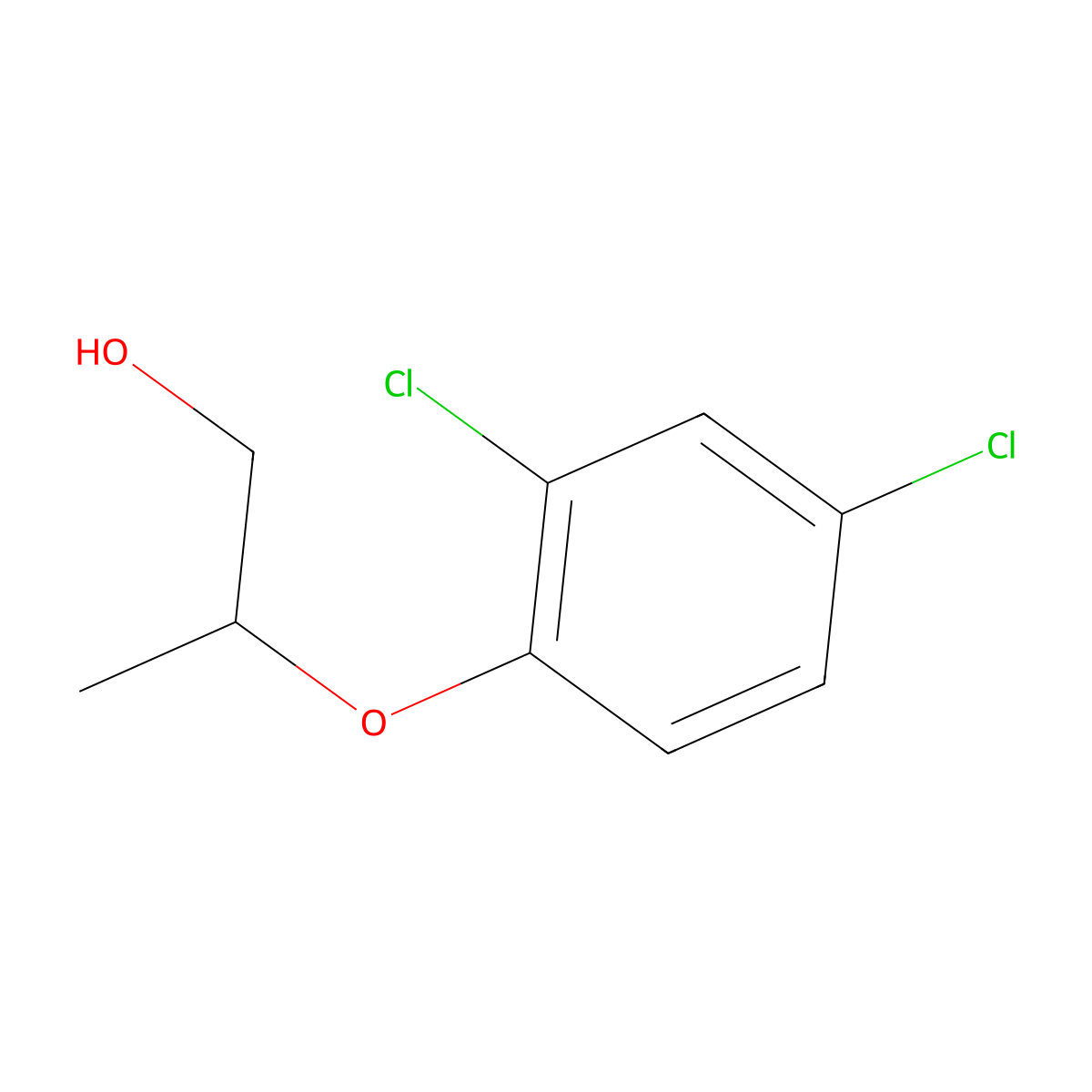 2-(2,4-Dichlorophenoxy)propan-1-ol molecular structure, CAS 5330-18-7