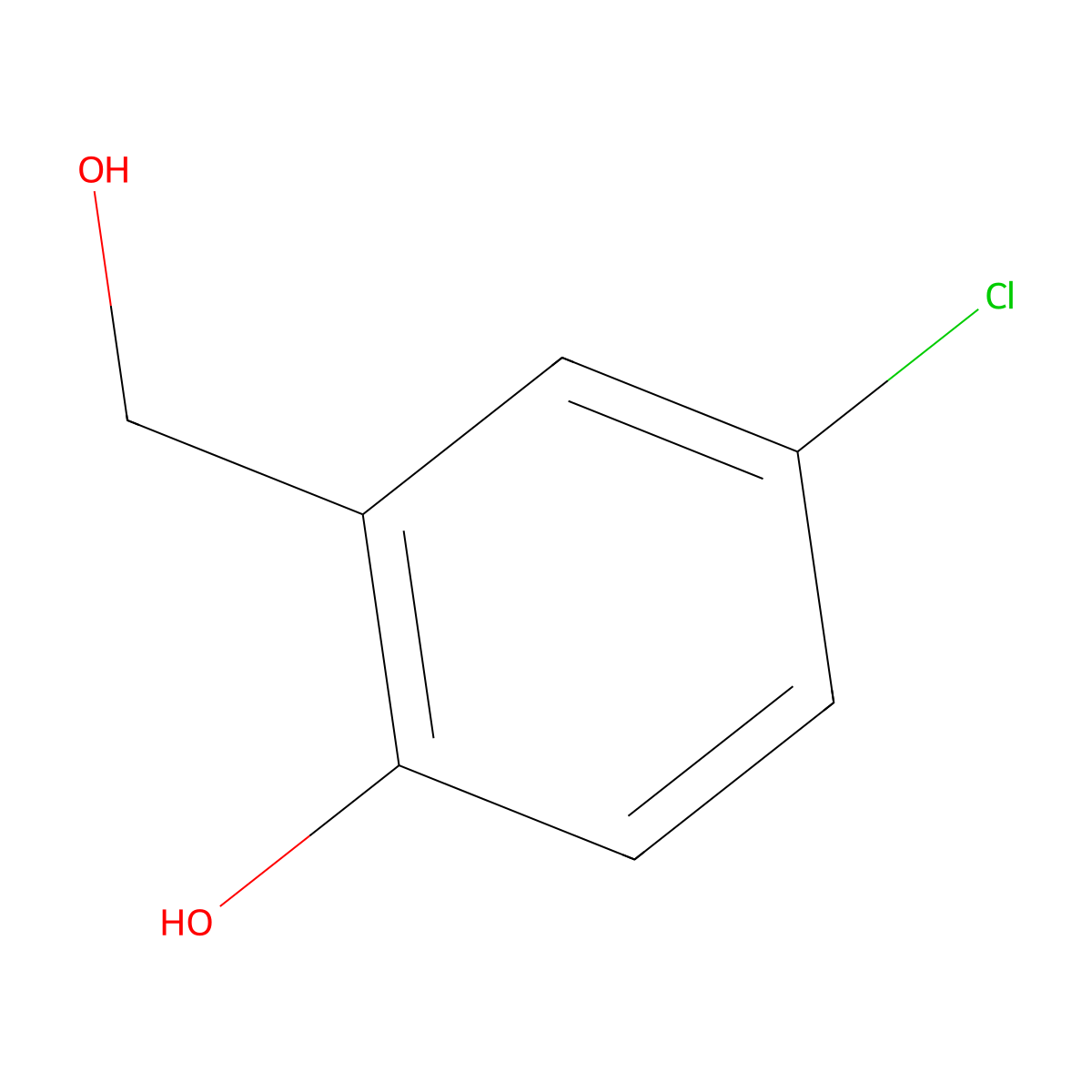 5-Chlorosalicyl alcohol molecular structure, CAS 5330-38-1