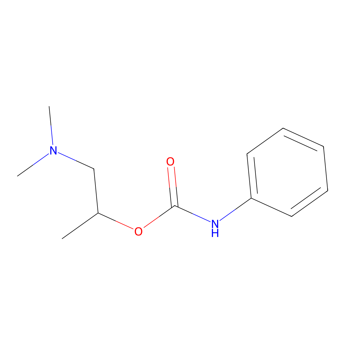 1-(Dimethylamino)propan-2-yl phenylcarbamate molecular structure, CAS 5330-41-6