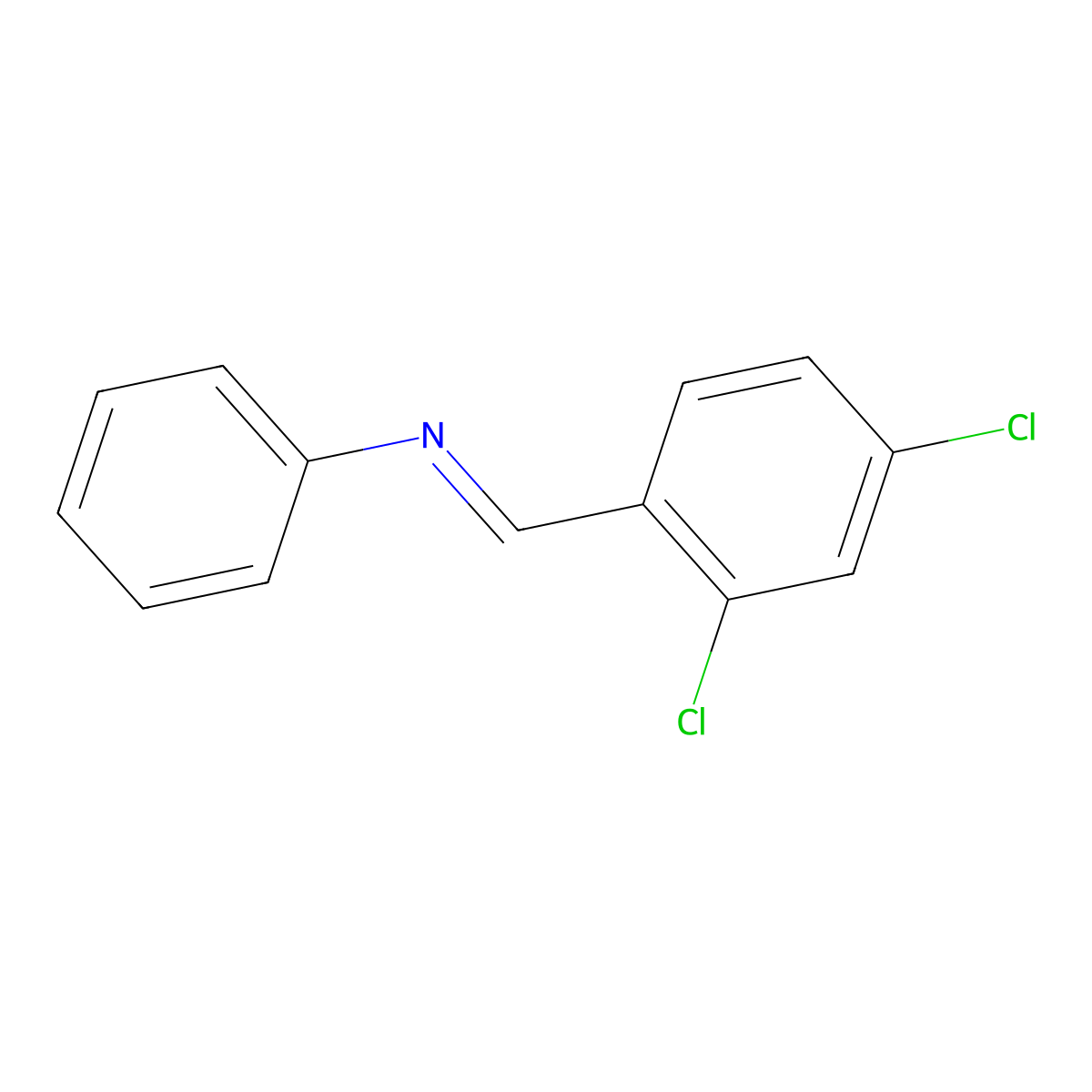 N-(2,4-Dichlorobenzylidene)aniline molecular structure, CAS 5330-43-8