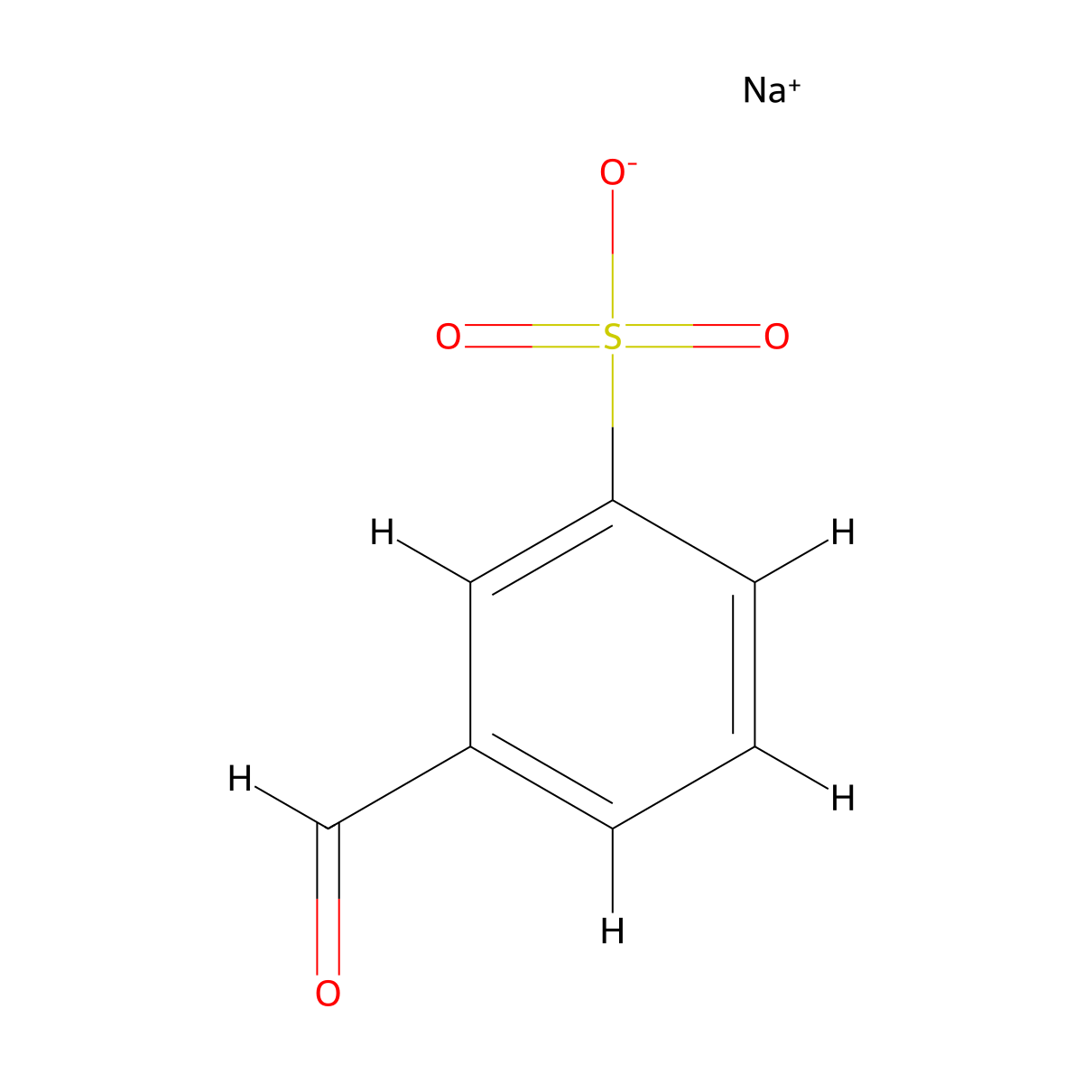 sodium 3-formylbenzenesulfonate molecular structure, CAS 5330-48-3