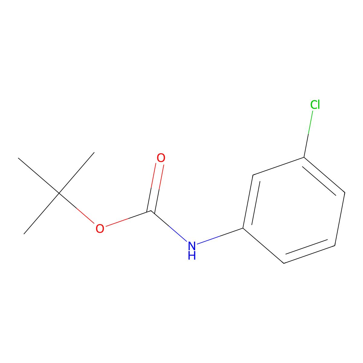 tert-butyl N-(3-chlorophenyl)carbamate molecular structure, CAS 5330-63-2