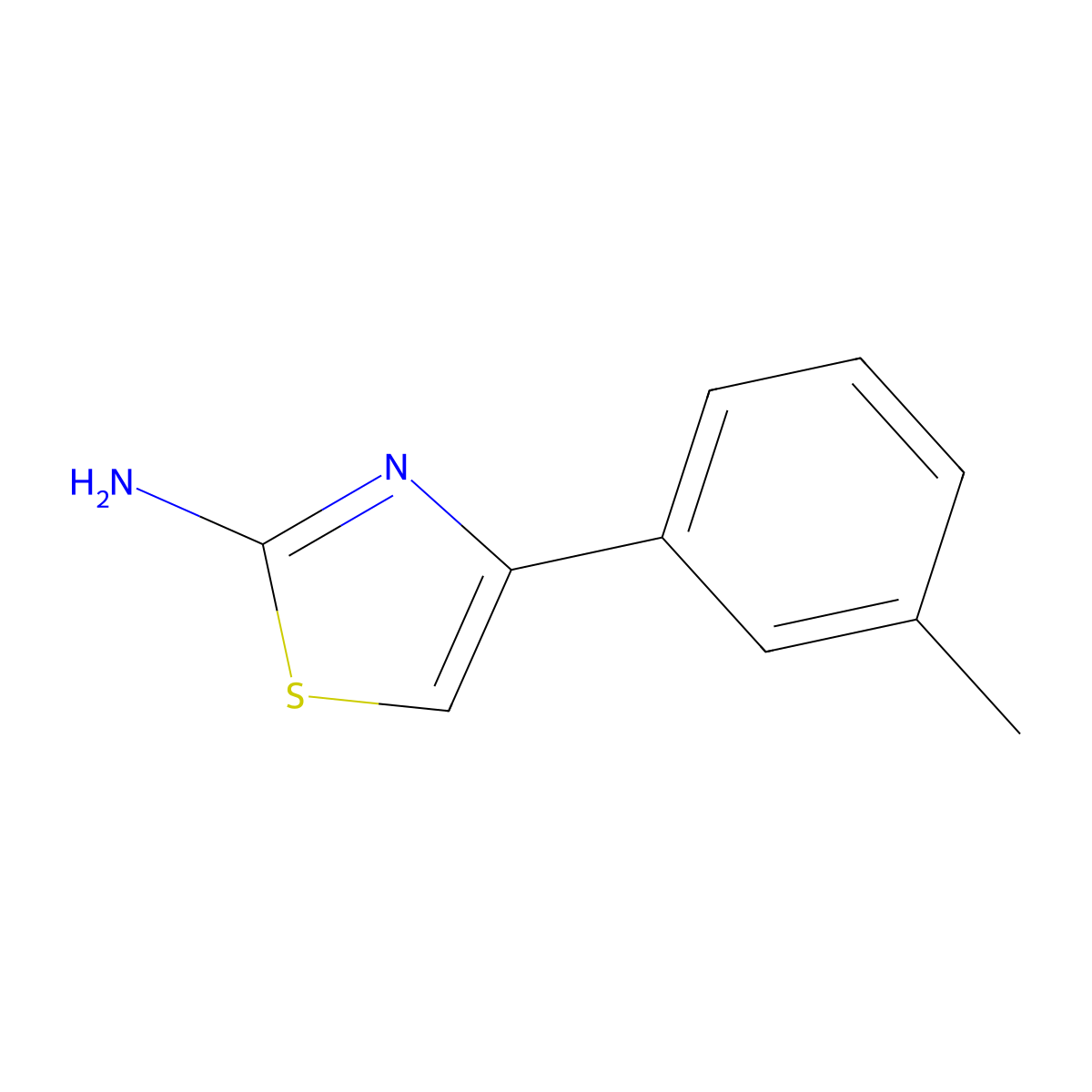 4-m-Tolyl-thiazol-2-ylamine molecular structure, CAS 5330-67-6