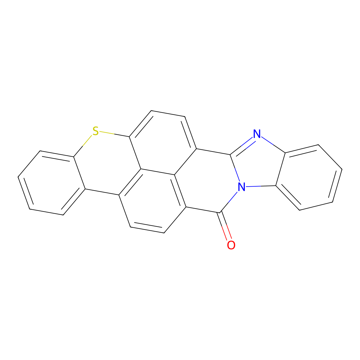 7H-benzimidazo[2,1-a]benzo[3,4][2]benzothiopyrano[7,8,1-def]isoquinolin-7-one molecular structure, CAS 53304-32-8