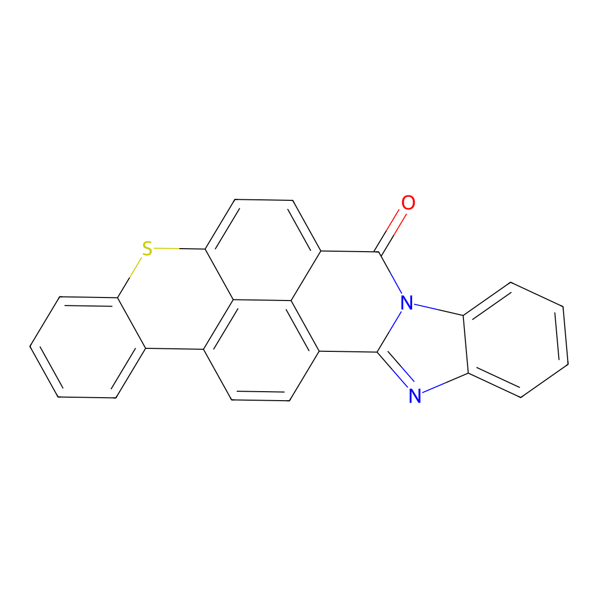 8H-Benzimidazo[2,1-a]thioxantheno[2,1,9-def]isoquinolin-8-one molecular structure, CAS 53304-33-9