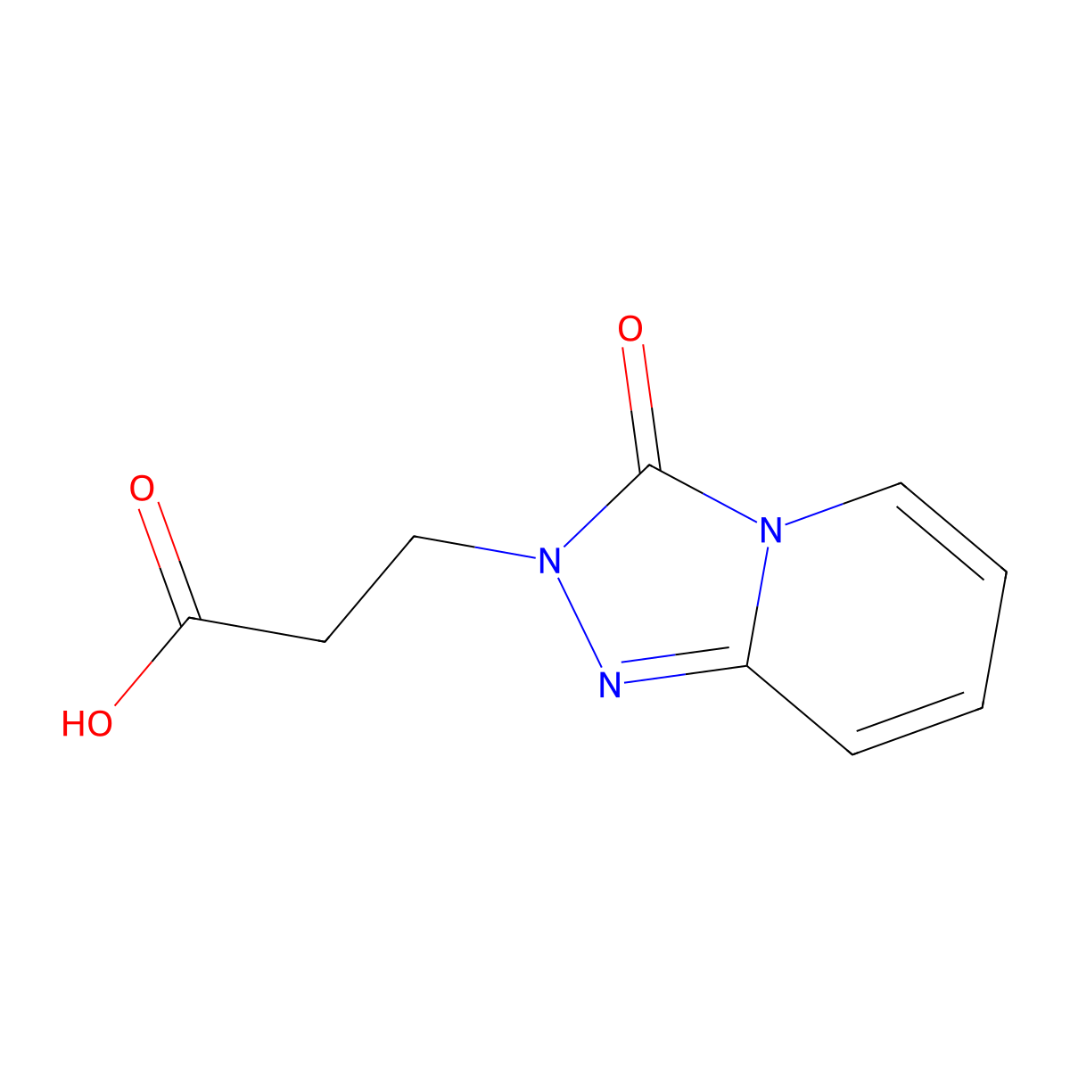 beta-(3-Oxo-s-triazolo)-(4,3a)-pyridin-2-yl-propionic acid molecular structure, CAS 53304-46-4