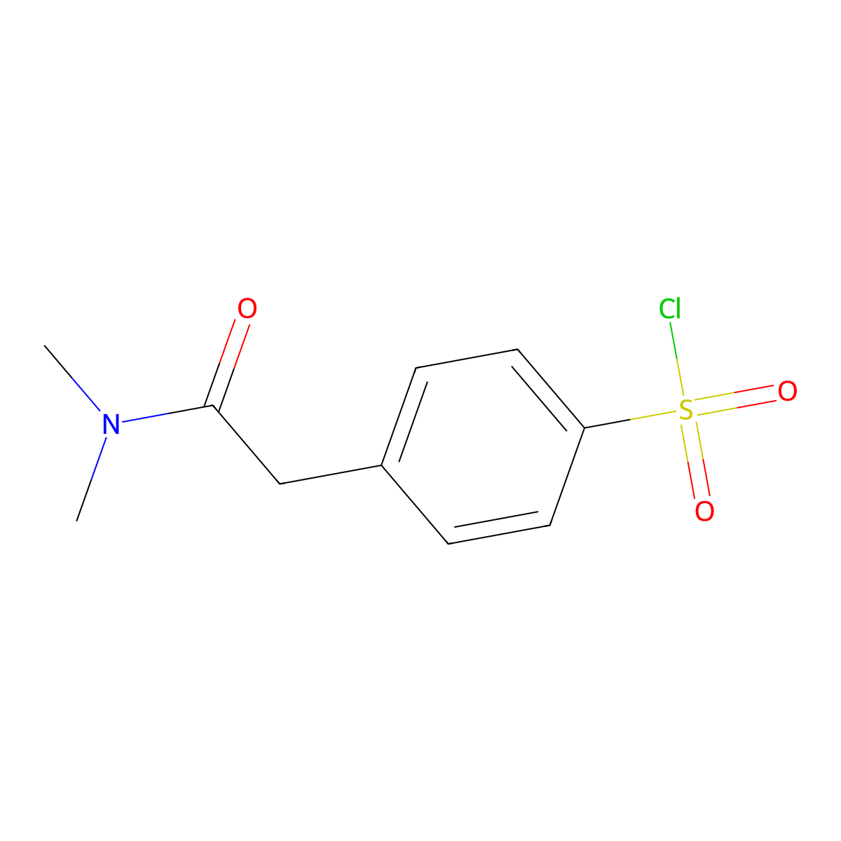 4-Dimethylcarbamoylmethyl-benzenesulfonyl chloride molecular structure, CAS 53305-13-8