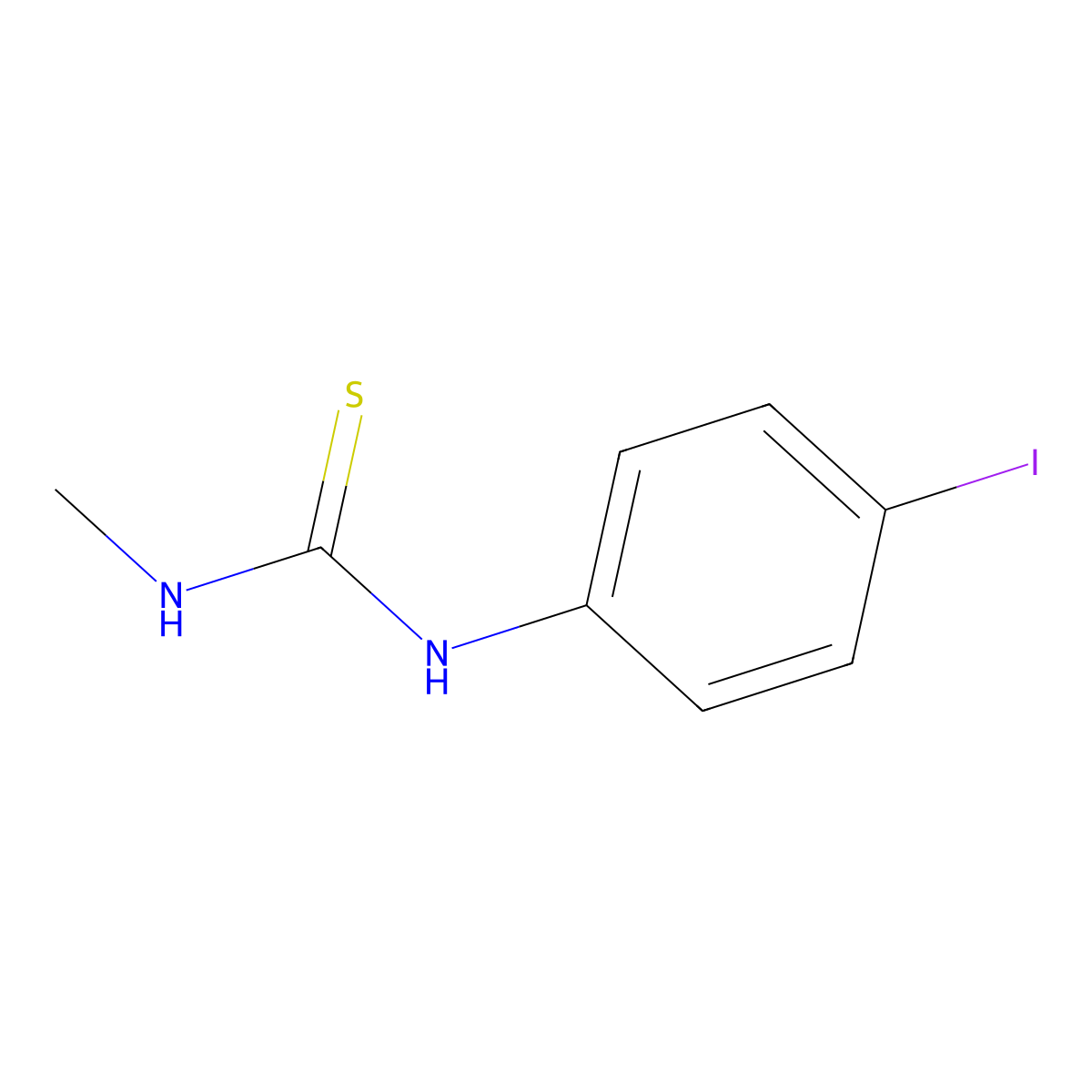 1-(4-Iodophenyl)-3-methylthiourea molecular structure, CAS 53305-89-8