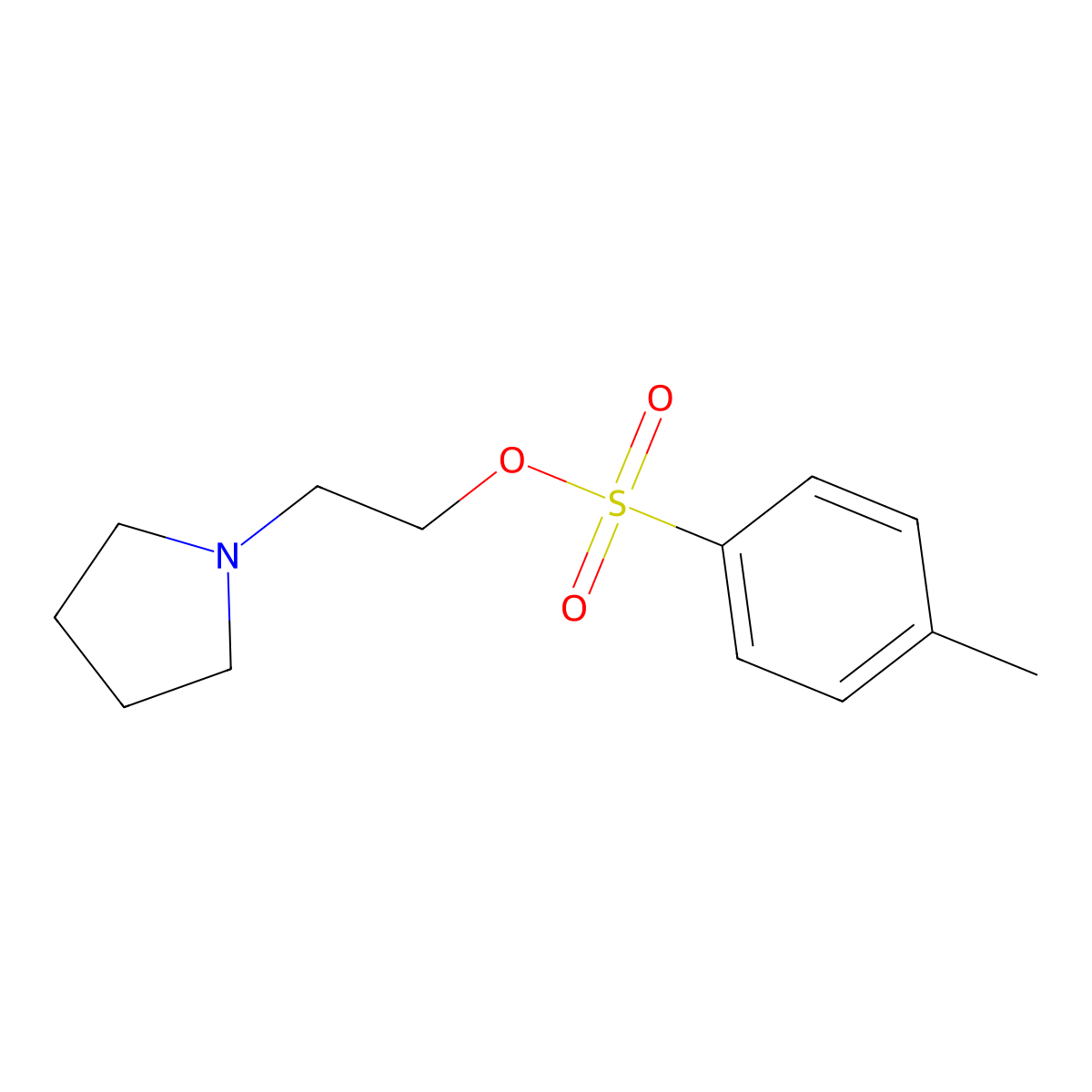 2-(Pyrrolidin-1-yl)ethyl 4-methylbenzene-1-sulfonate molecular structure, CAS 53309-17-4