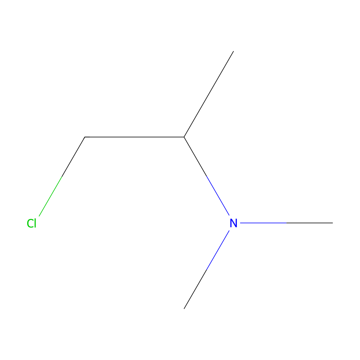 1-Chloro-N,N-dimethyl-2-propylamine molecular structure, CAS 53309-35-6
