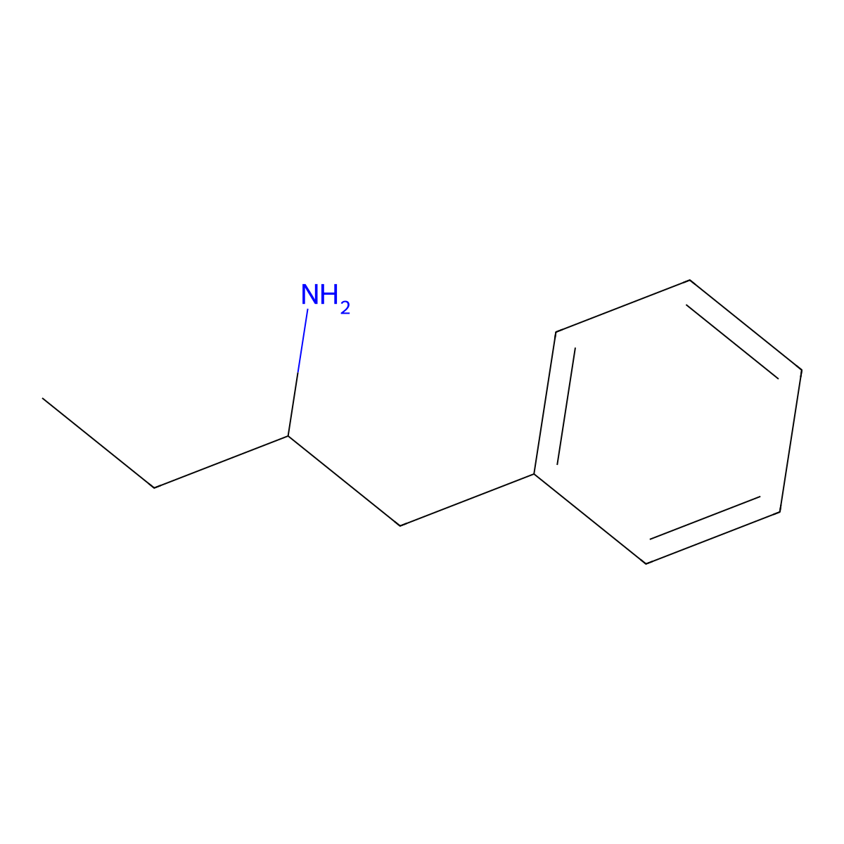 2-Amino-1-phenylbutane molecular structure, CAS 53309-89-0