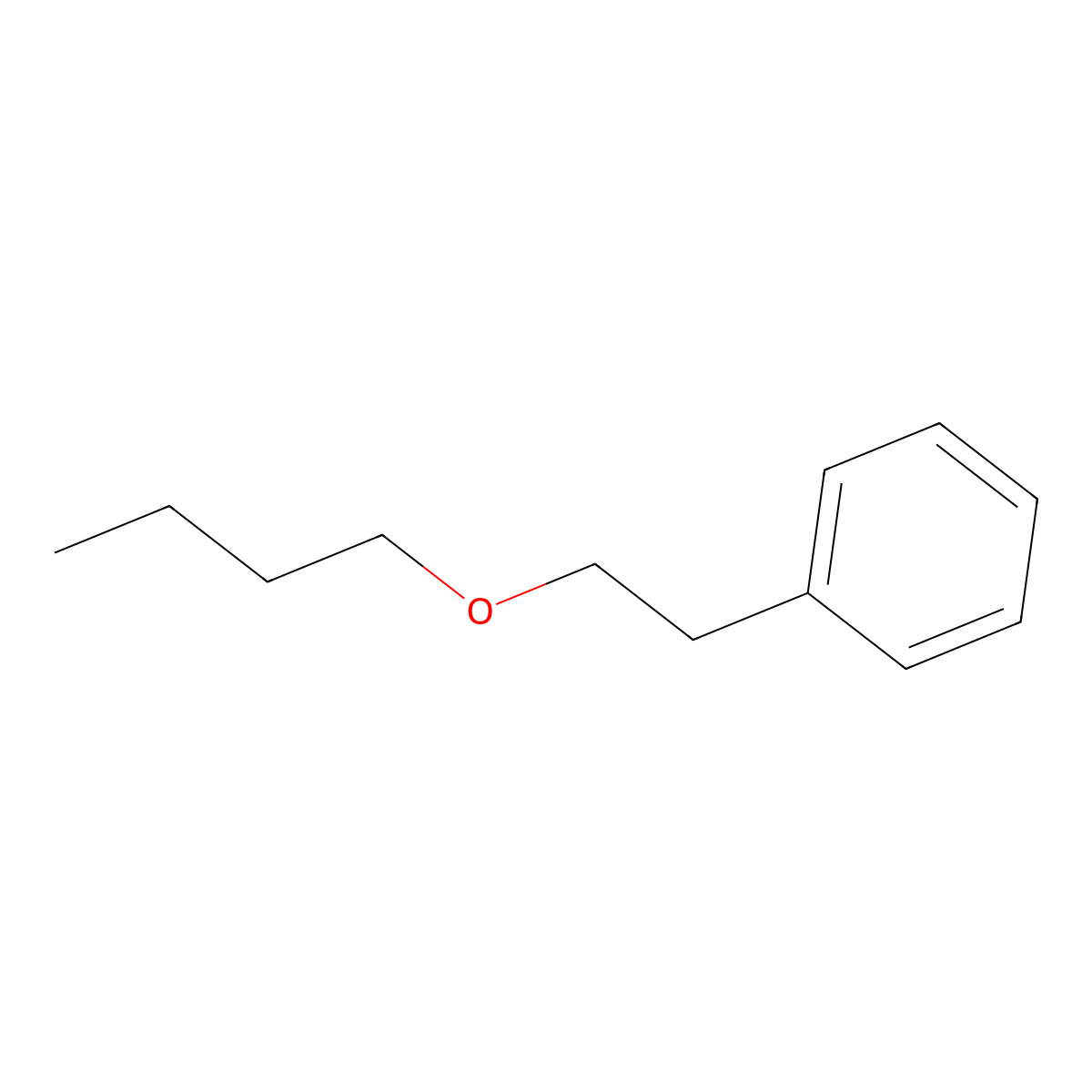 Butyl phenethyl ether molecular structure, CAS 5331-14-6