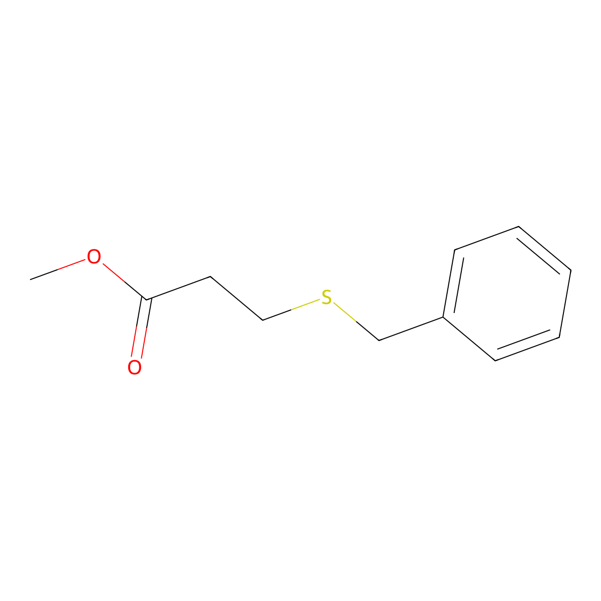 Methyl 3-(benzylthio)propionate molecular structure, CAS 5331-36-2