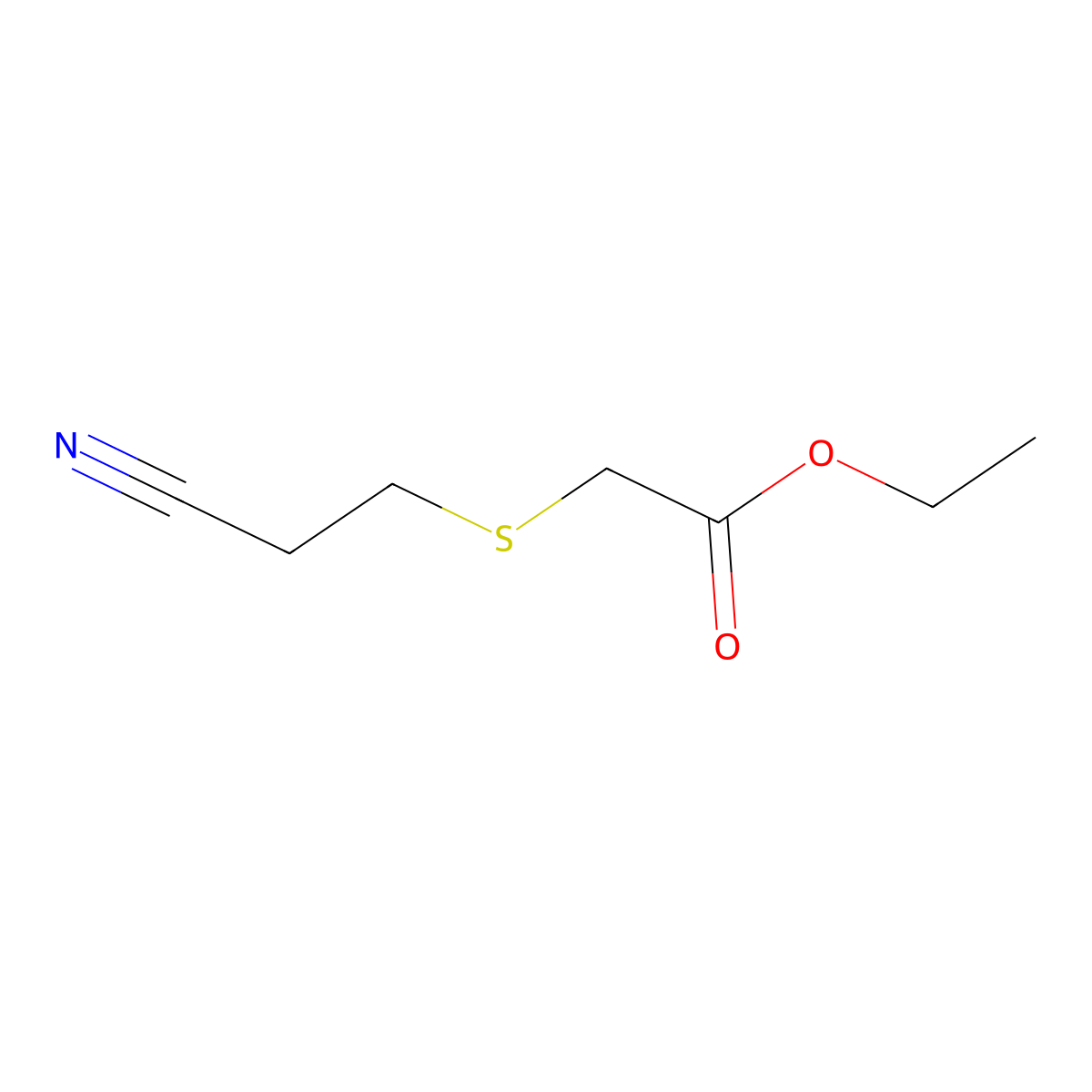 [(2-Cyanoethyl)thio]acetic acid, ethyl ester molecular structure, CAS 5331-38-4