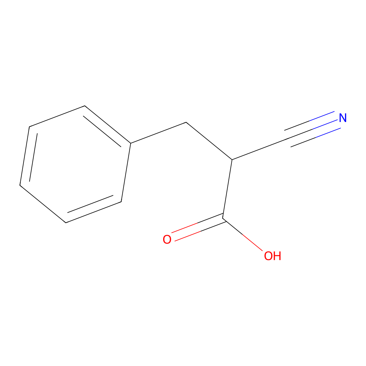 2-Cyano-3-phenylpropionic acid molecular structure, CAS 5331-42-0