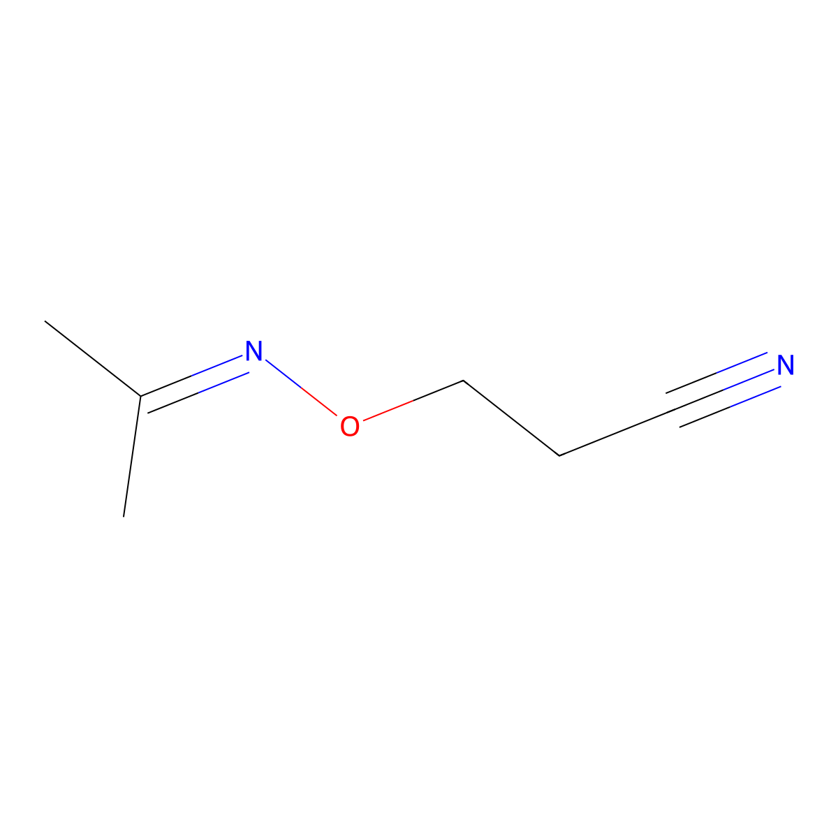 3-[(Isopropylideneamino)oxy]propanenitrile molecular structure, CAS 5331-54-4