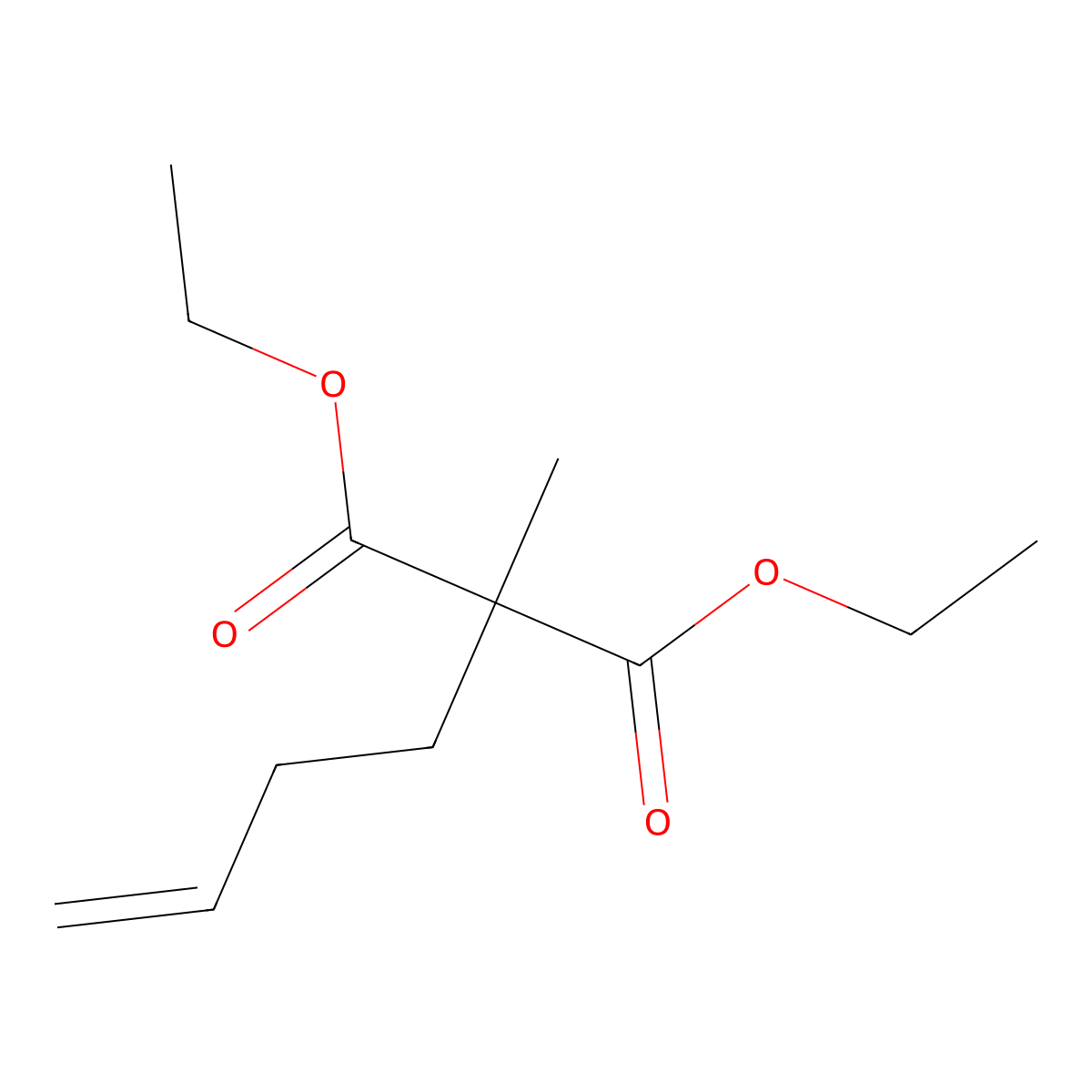 Diethyl but-3-en-1-yl(methyl)propanedioate molecular structure, CAS 5331-70-4