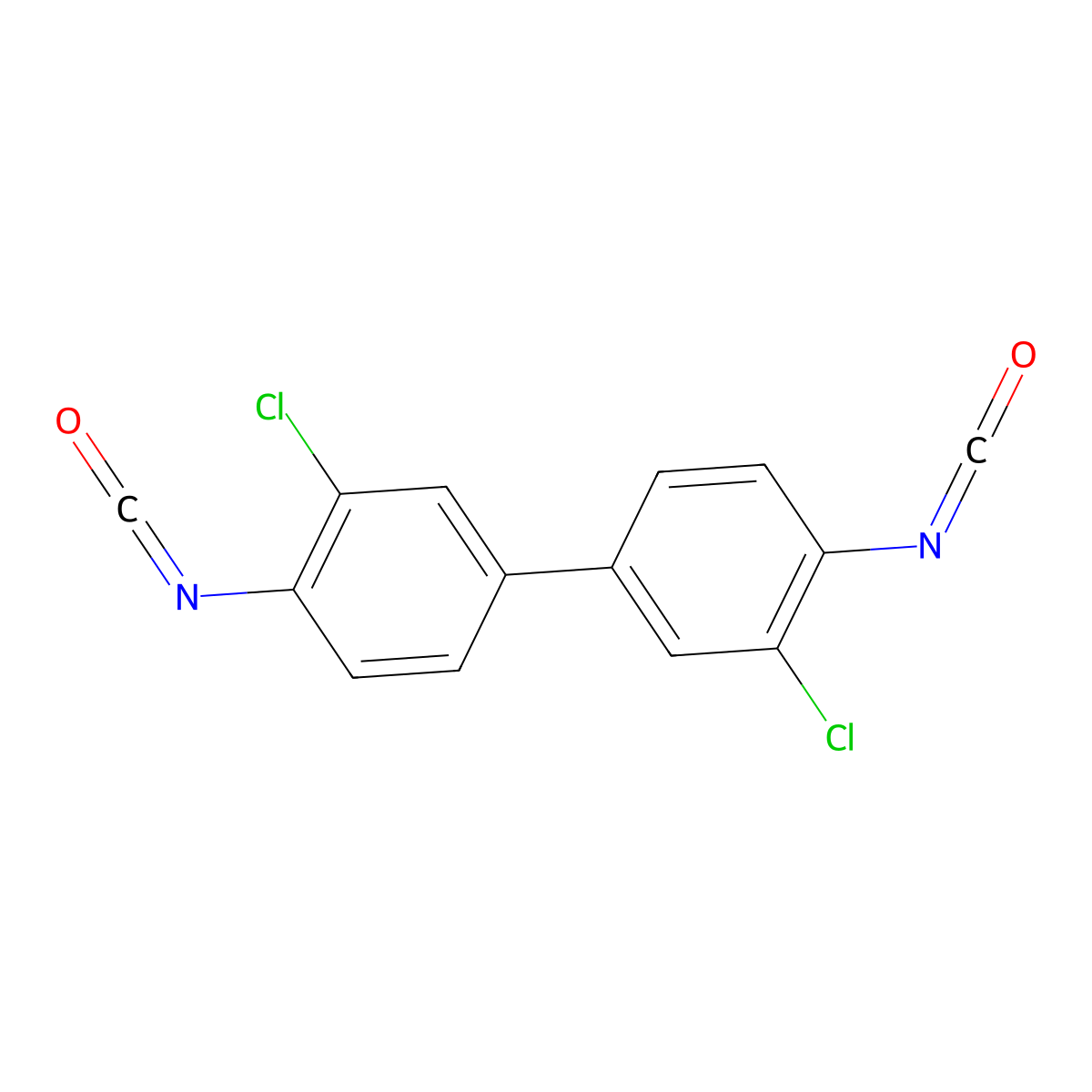 3,3'-Dichloro-4,4'-diisocyanato-1,1'-biphenyl molecular structure, CAS 5331-87-3