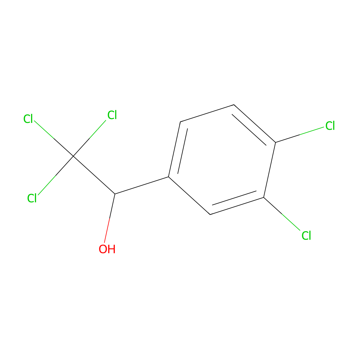 3,4-Dichloro-alpha-(trichloromethyl)-benzenemethanol molecular structure, CAS 5331-95-3