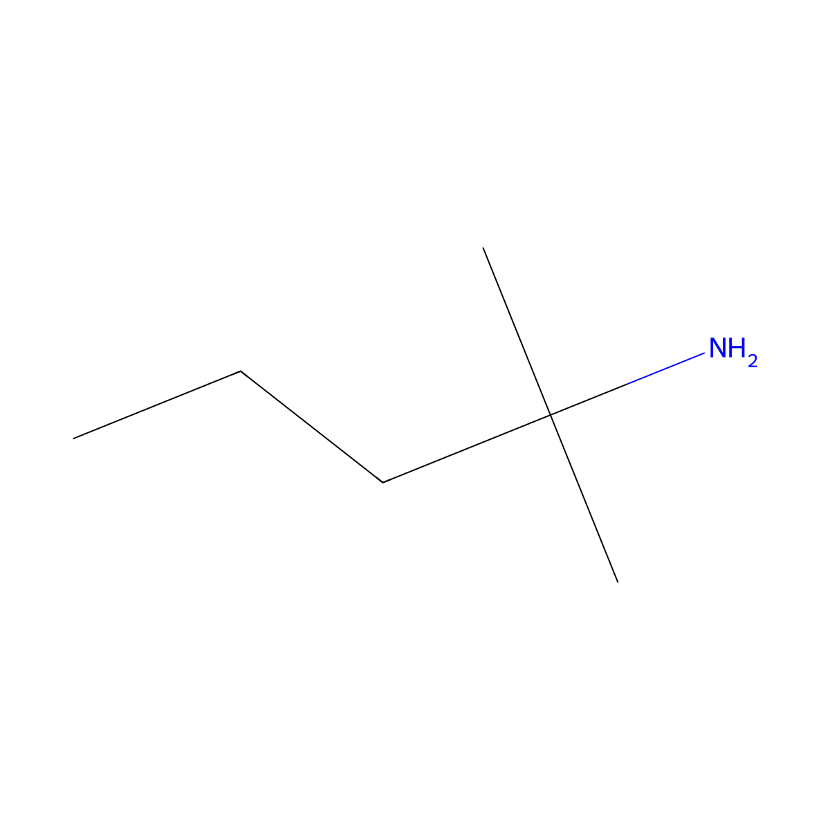 1,1-Dimethylbutylamine molecular structure, CAS 53310-02-4