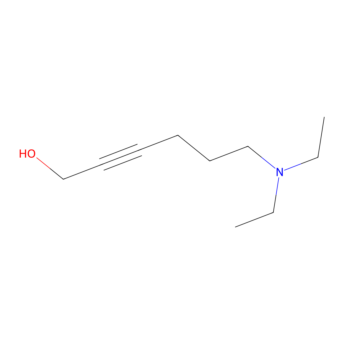 2-Hexyn-1-ol, 6-(diethylamino)- molecular structure, CAS 53310-05-7