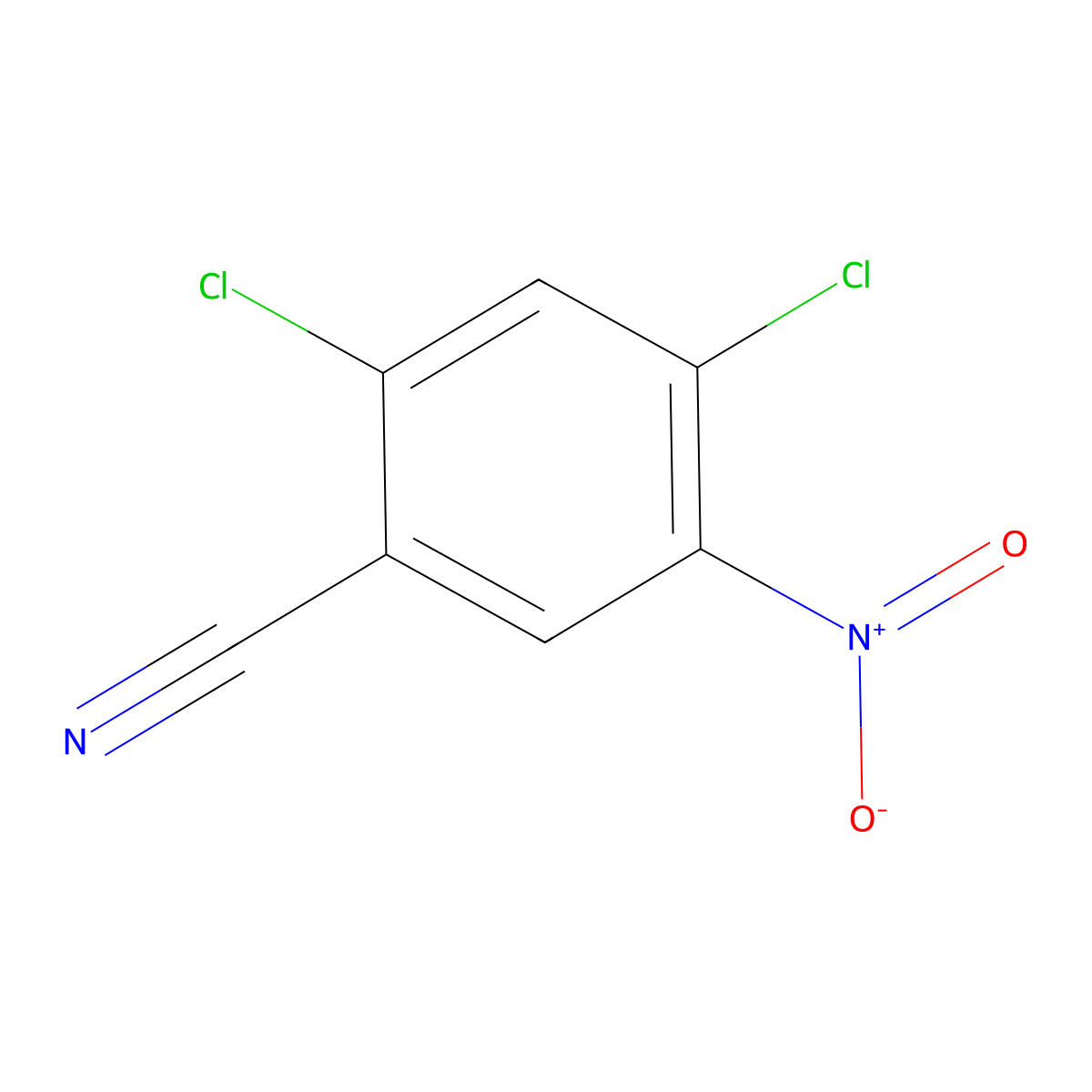 2,4-Dichloro-5-nitrobenzonitrile molecular structure, CAS 53312-75-7