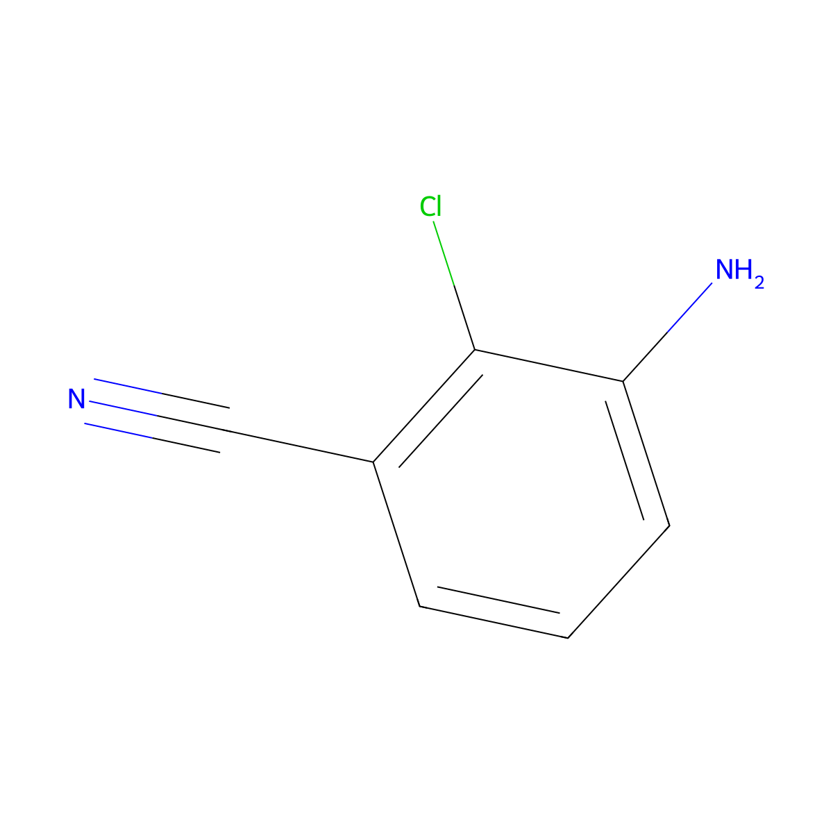 3-Amino-2-chlorobenzonitrile molecular structure, CAS 53312-76-8
