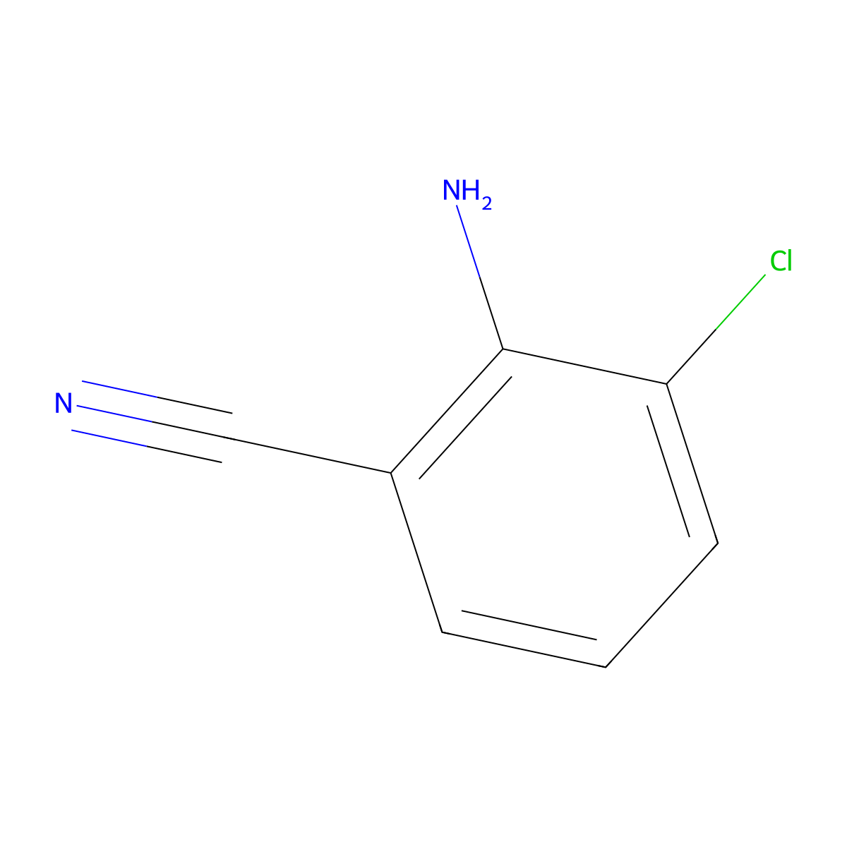 2-Amino-3-chlorobenzonitrile molecular structure, CAS 53312-77-9