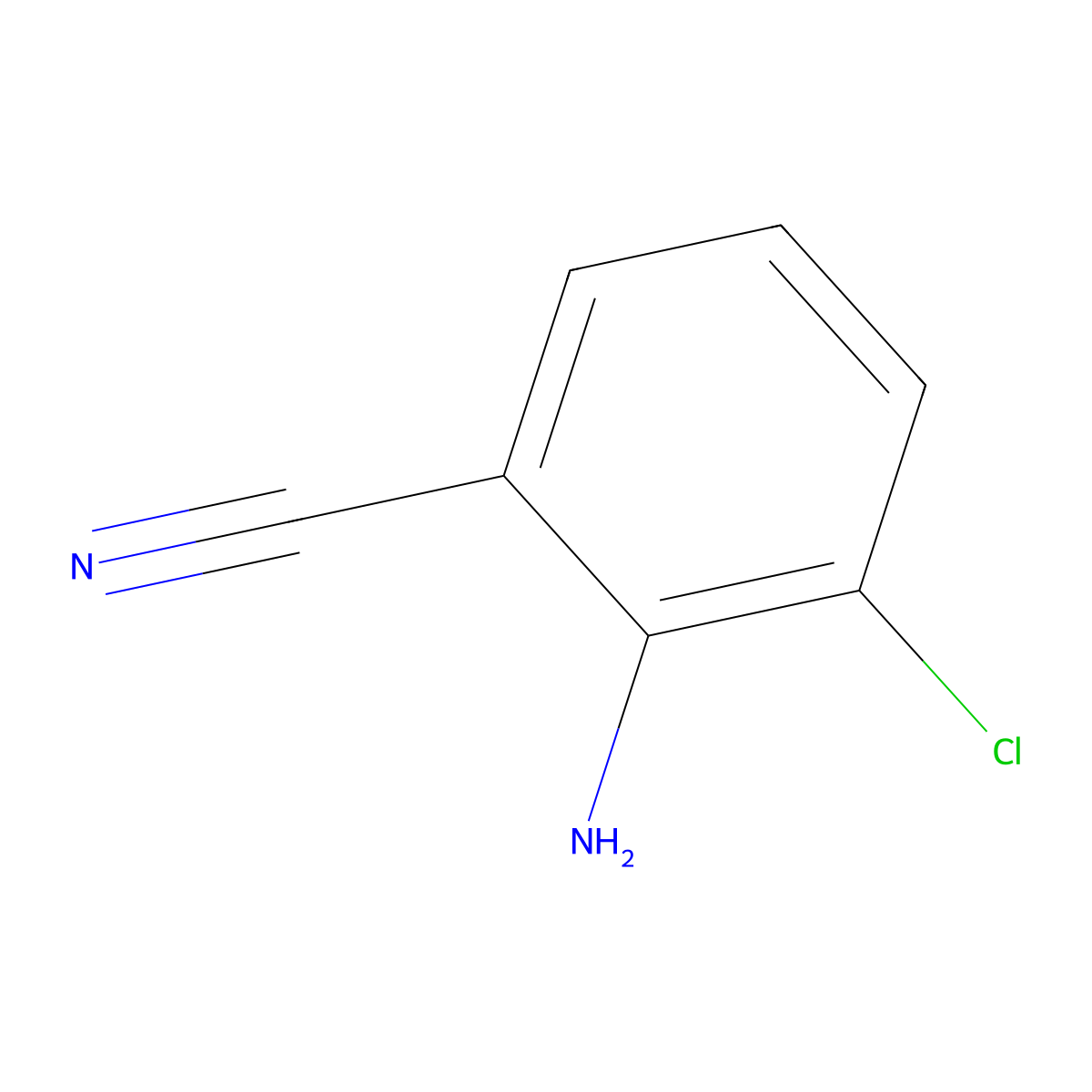 2-Amino-3-chlorobenzonitrile molecular structure, CAS 53312-77-9