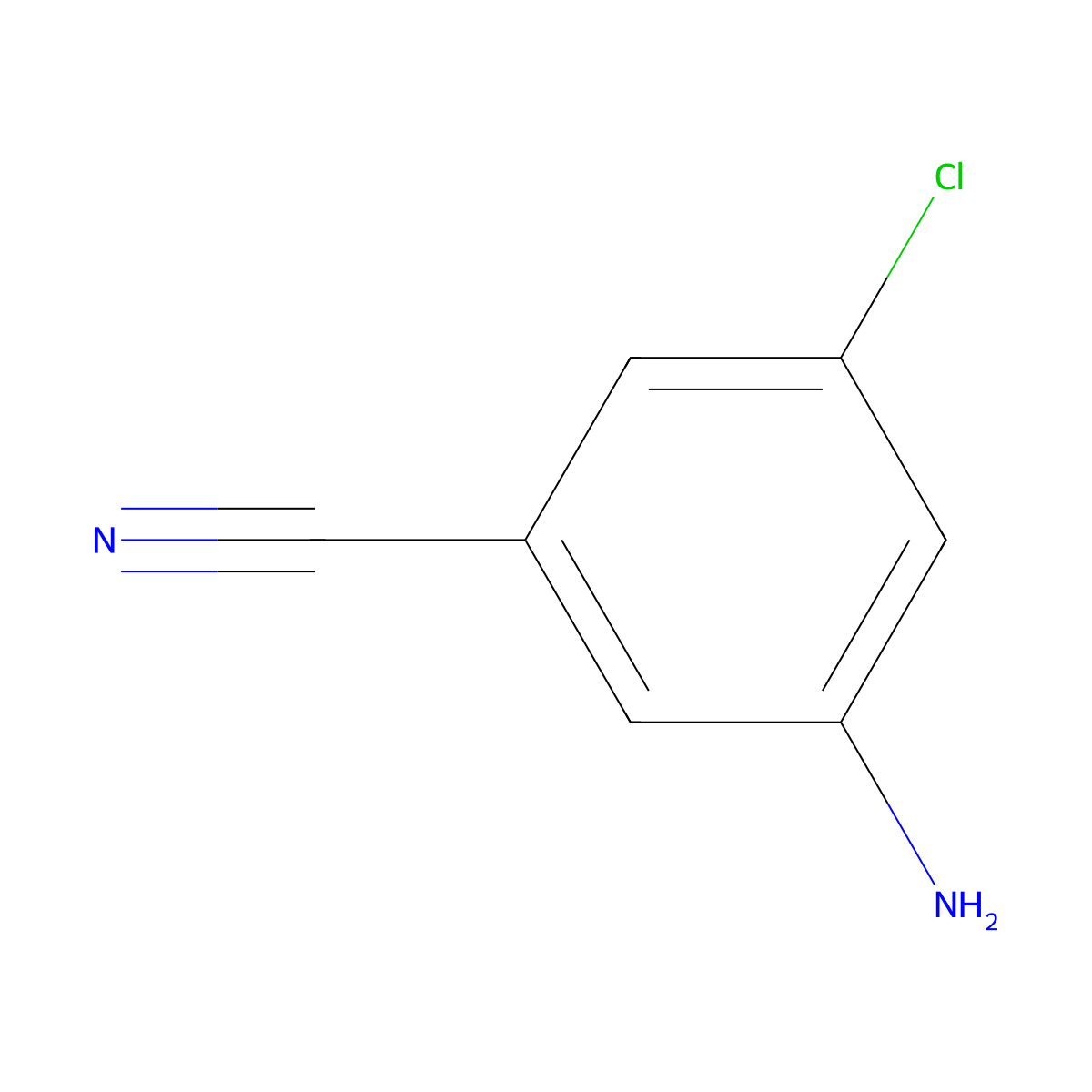 3-Amino-5-chlorobenzonitrile molecular structure, CAS 53312-78-0