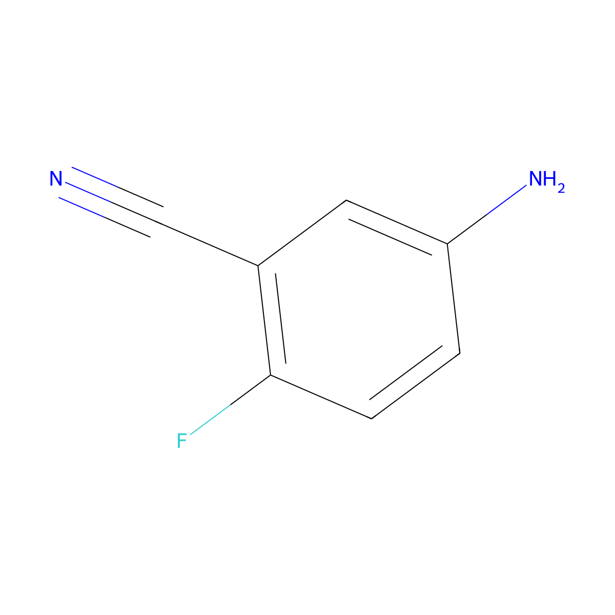 5-Amino-2-fluorobenzonitrile molecular structure, CAS 53312-81-5